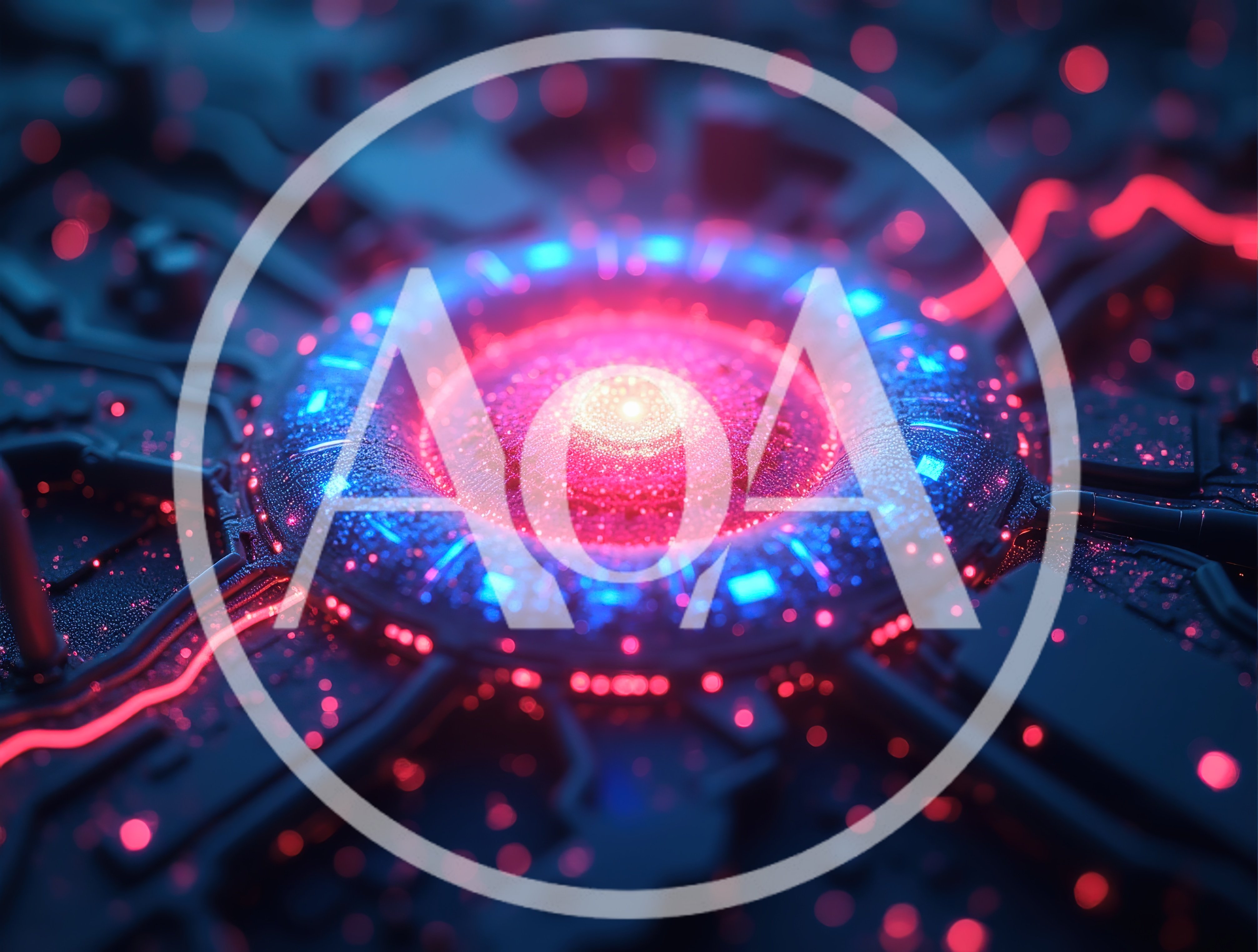 Futuristic Glowing Circular Processor Core Technology