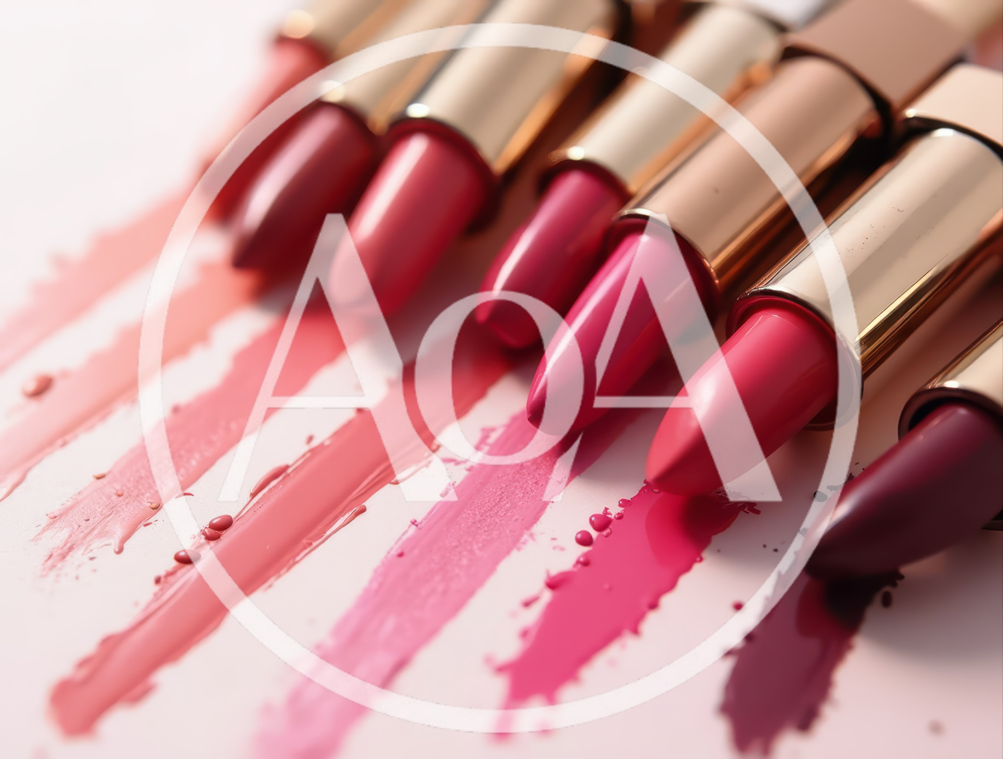 Assorted Lipsticks With Matching Color Swatches