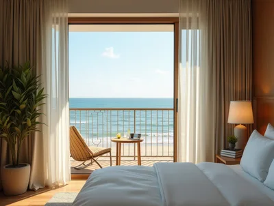 Luxury Hotel Room With Ocean View Balcony