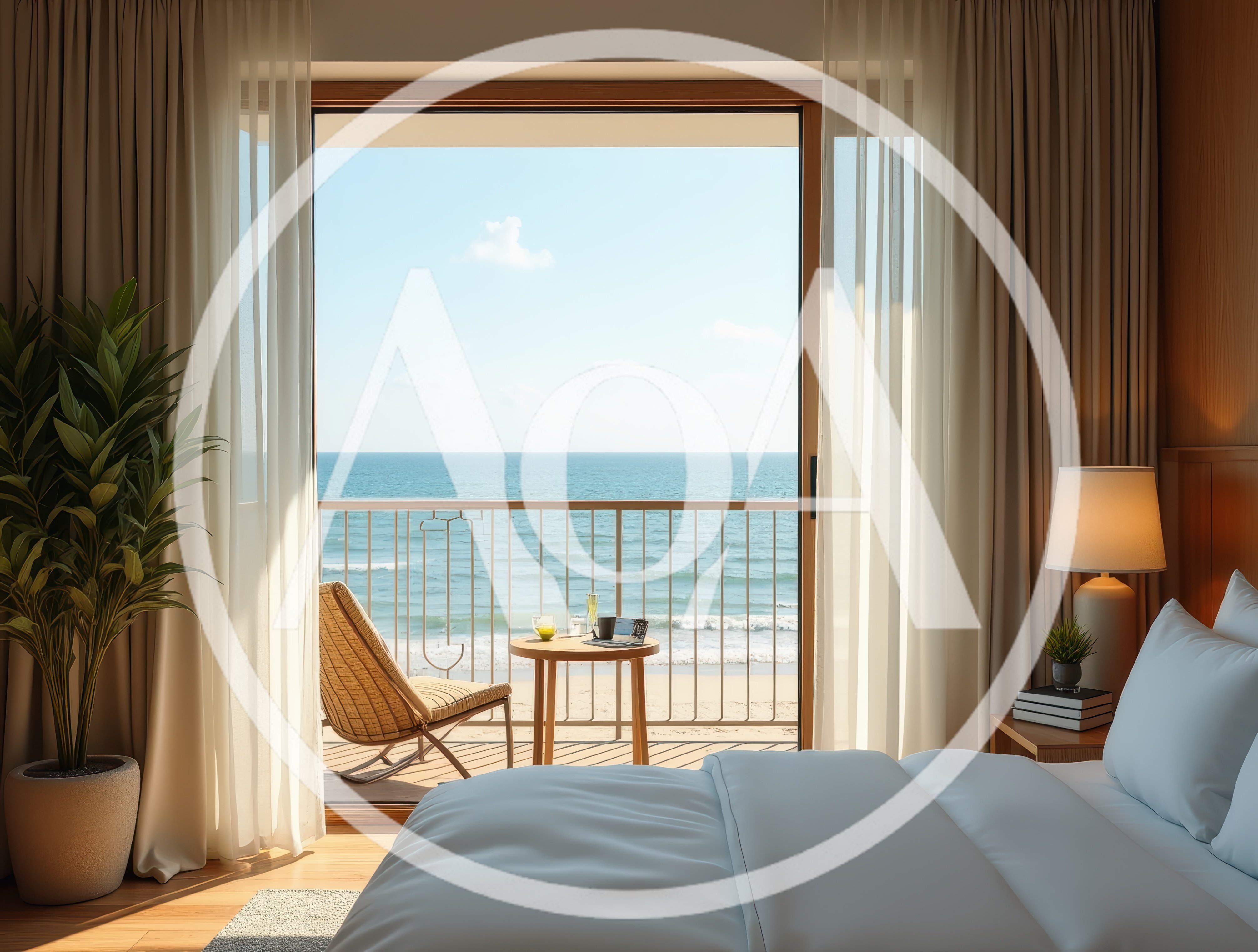 Luxury Hotel Room With Ocean View Balcony
