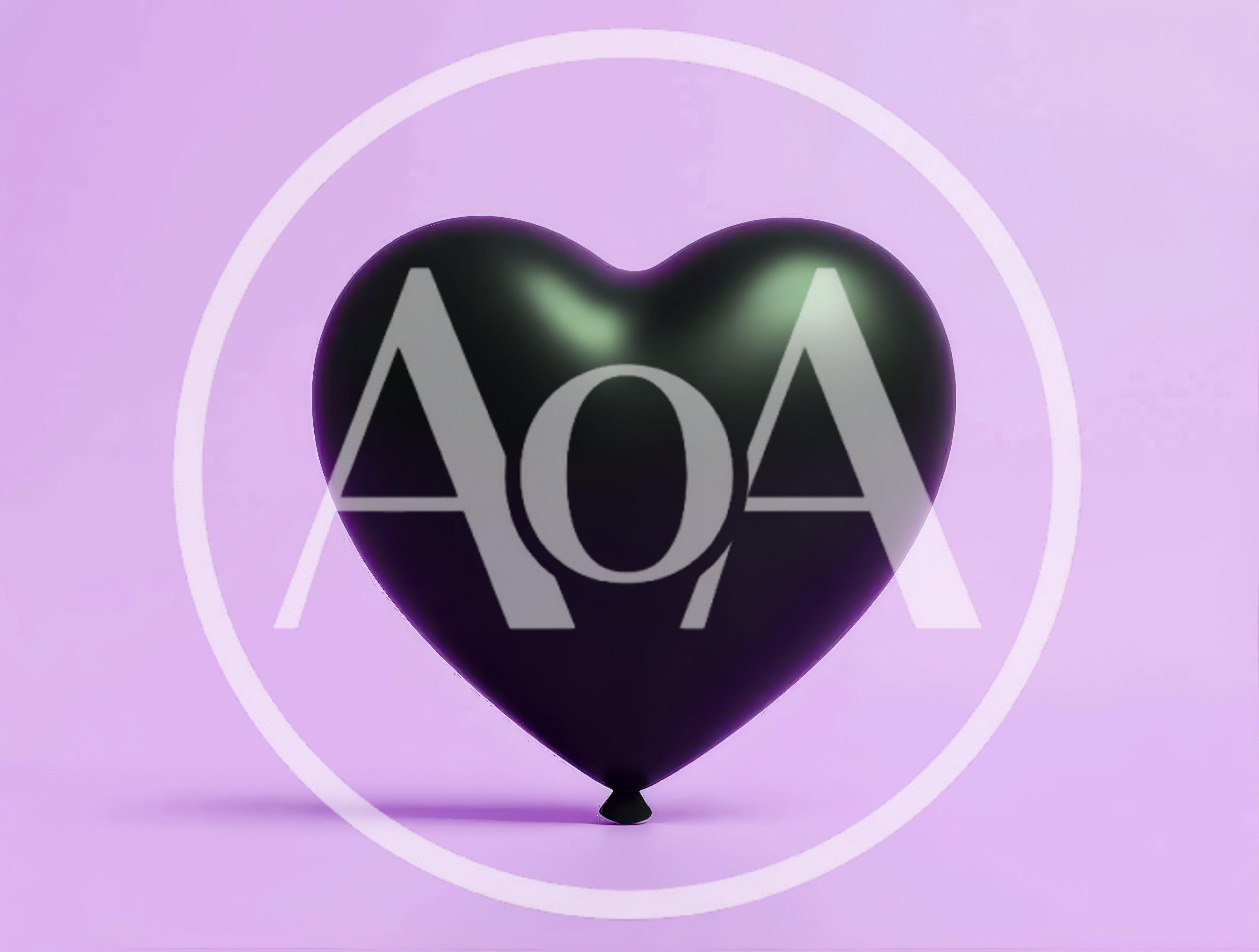 Black Heart Shaped Balloon On Purple Background