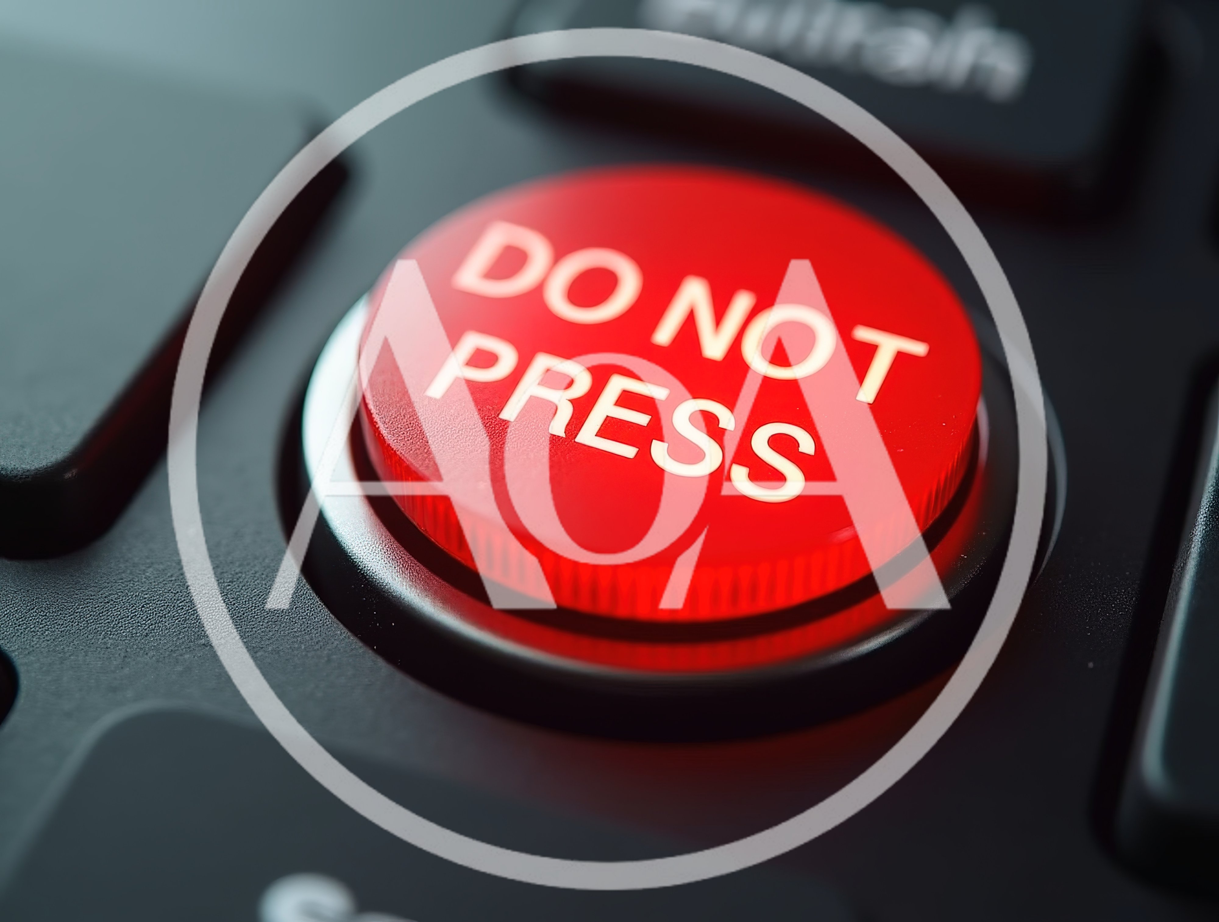 Red Do Not Press Button On Computer Keyboard