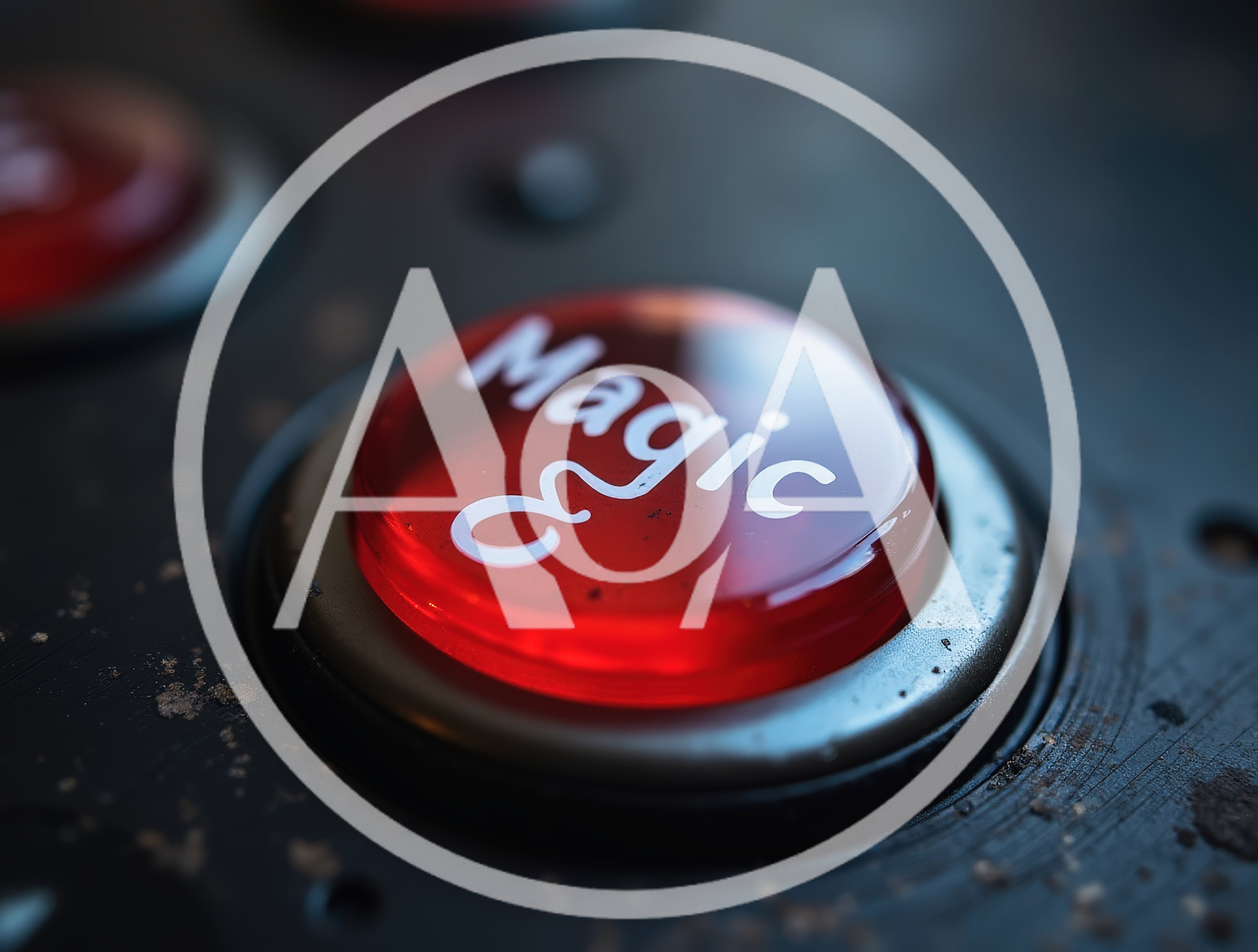 Close Up Of A Red Magic Button On Control Panel