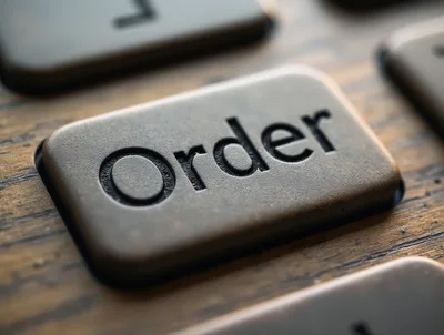Close Up Of An Order Button On A Keyboard
