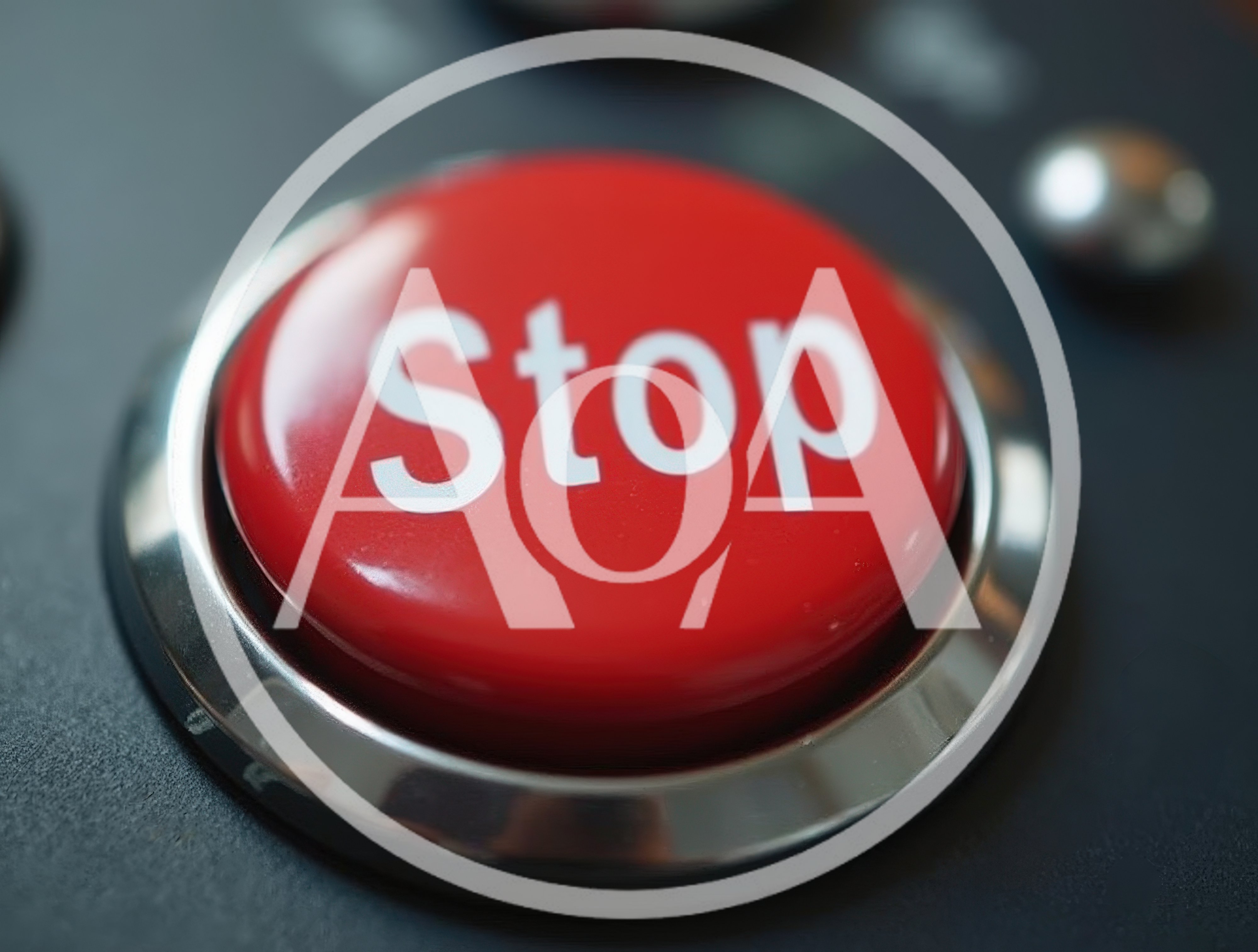 Red Stop Button On A Control Panel