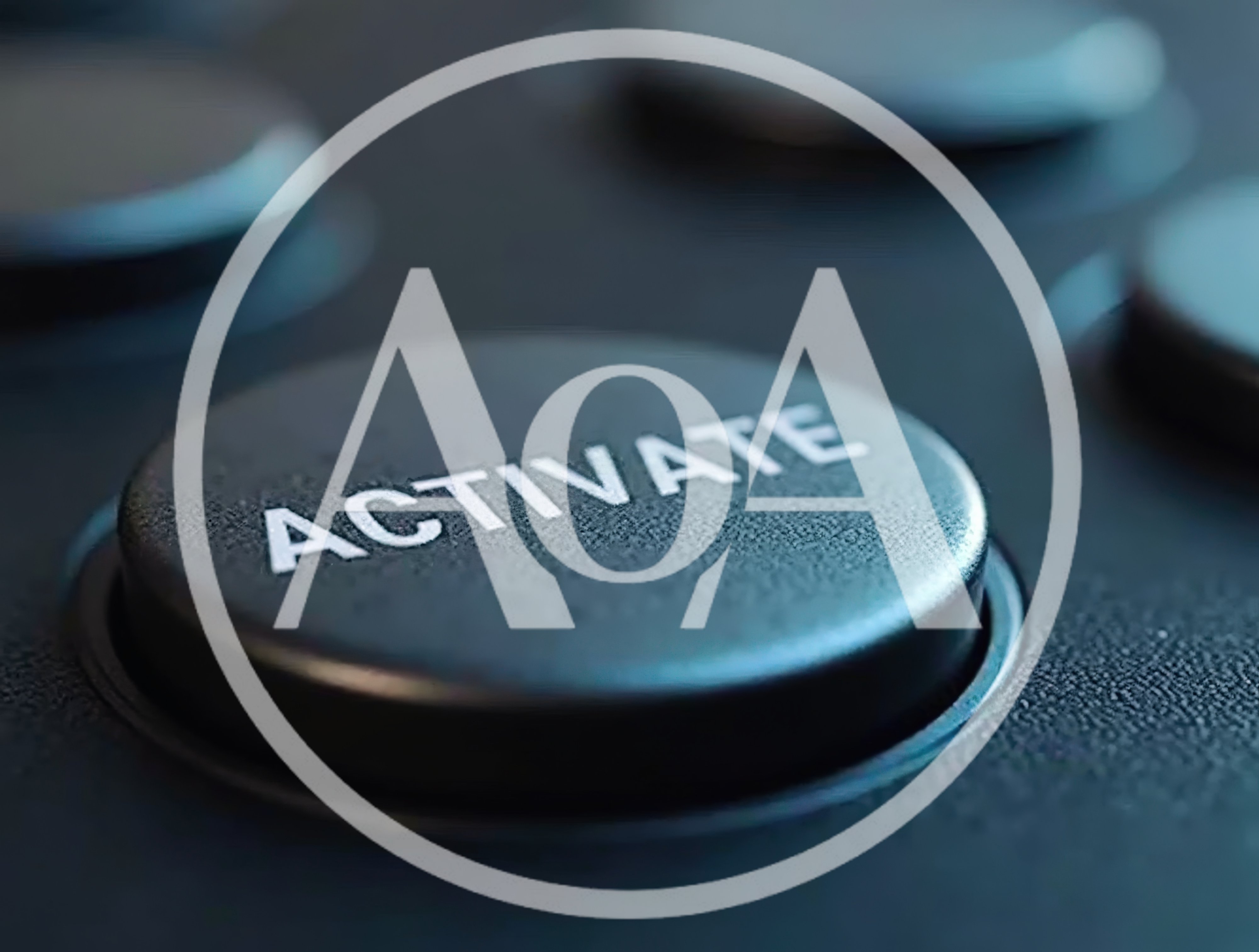 Close Up Of A Black Activate Button