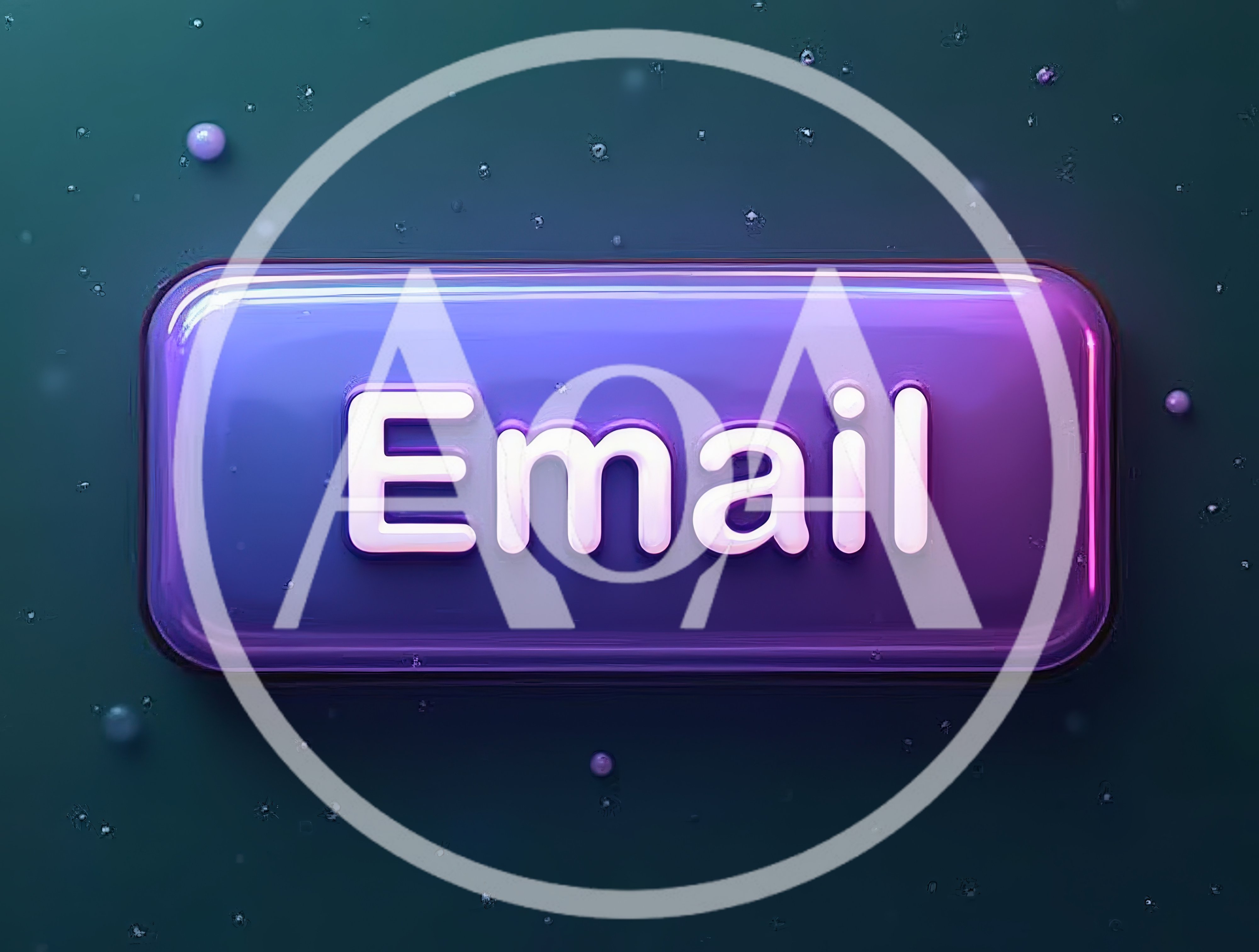 3D Glossy Purple Email Button Icon