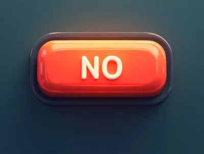 3D Rendered Glossy Red No Button