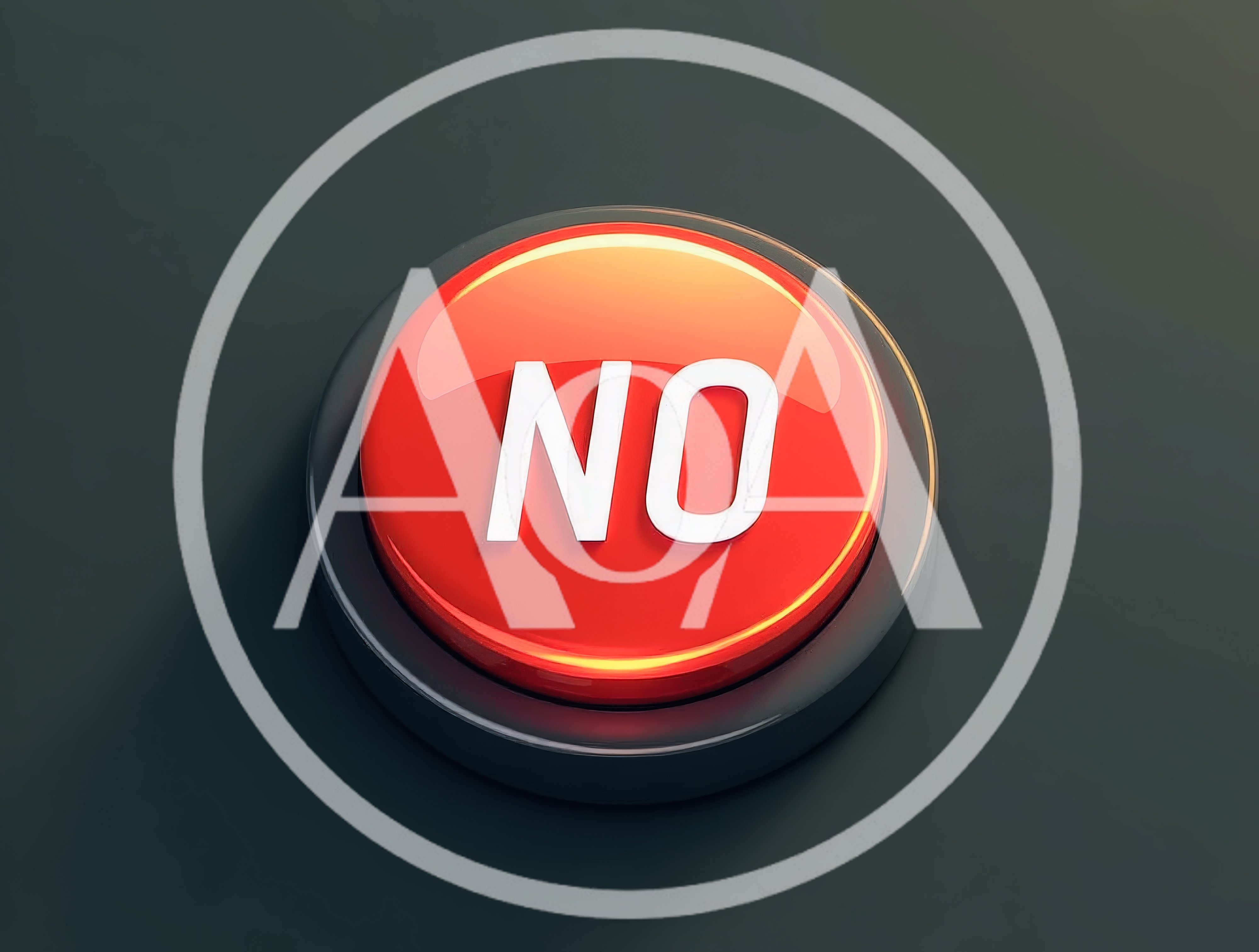 Red Push Button With The Word No