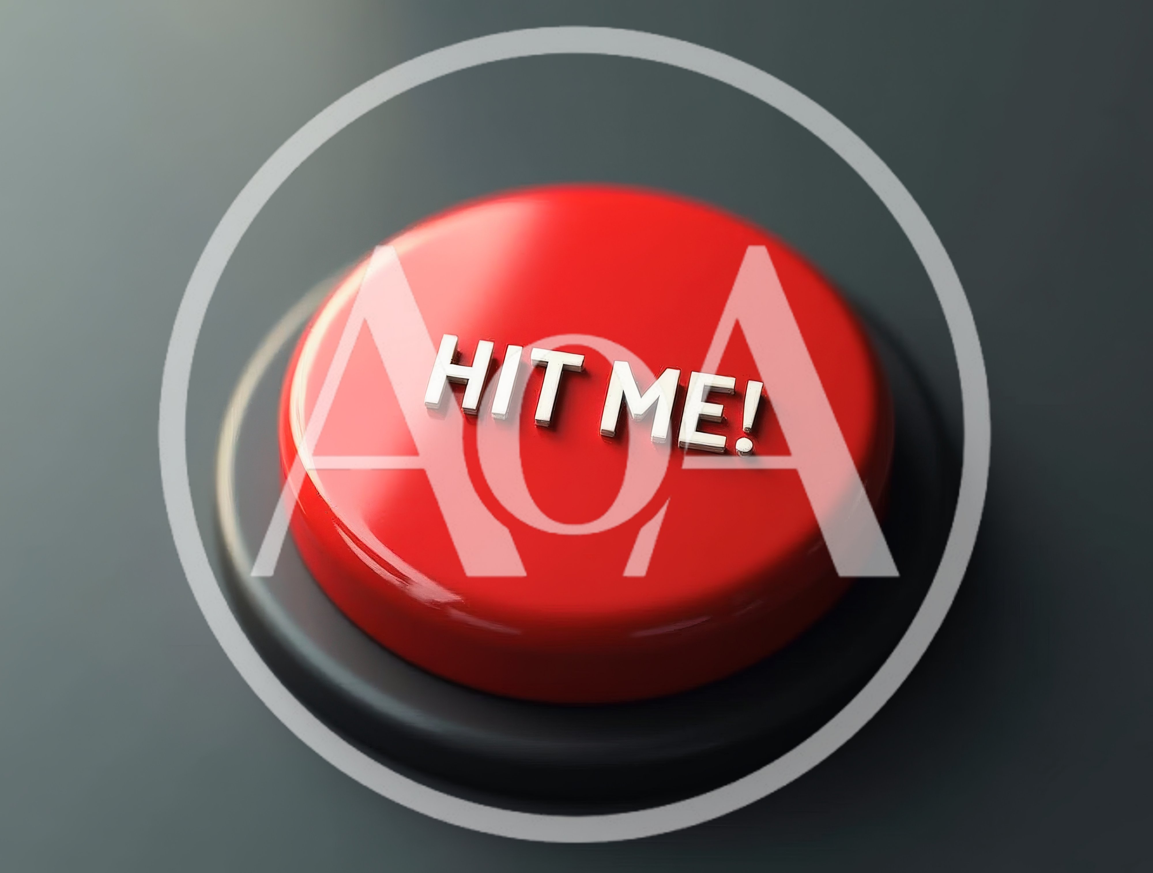 Red Push Button With Hit Me Text