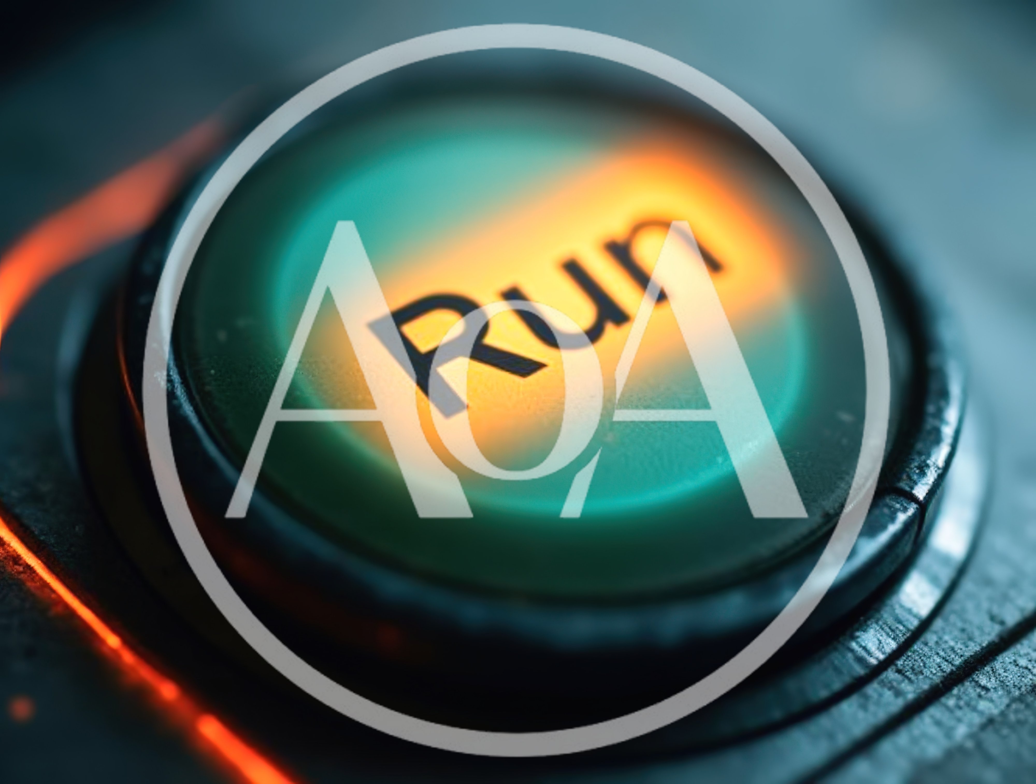 Close Up Of A Glowing Run Button