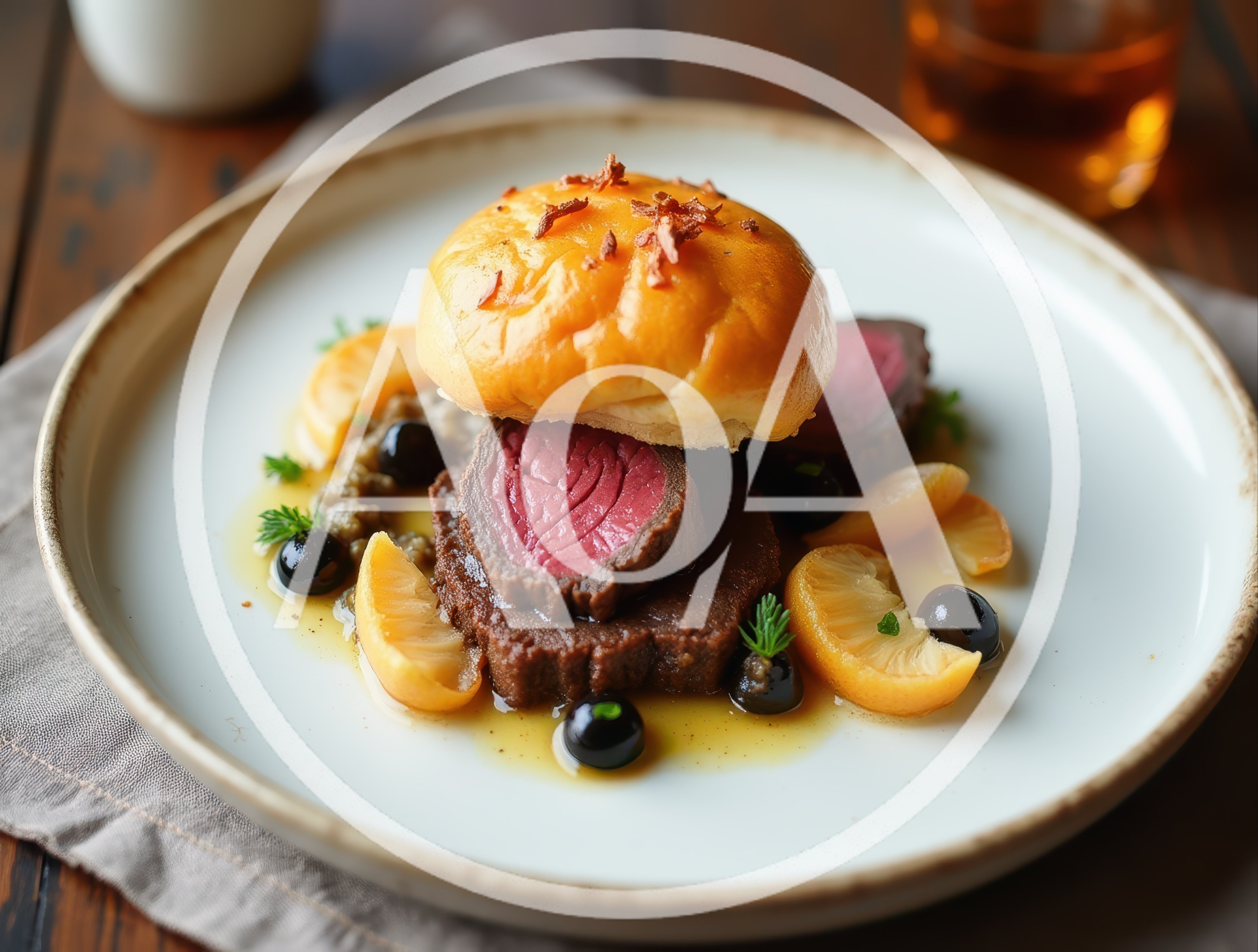 Gourmet Beef Tenderloin Slider with Citrus and Berries