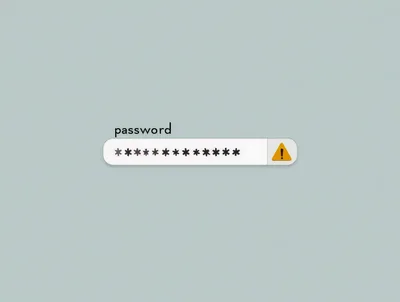 Password Input Field With Warning Icon