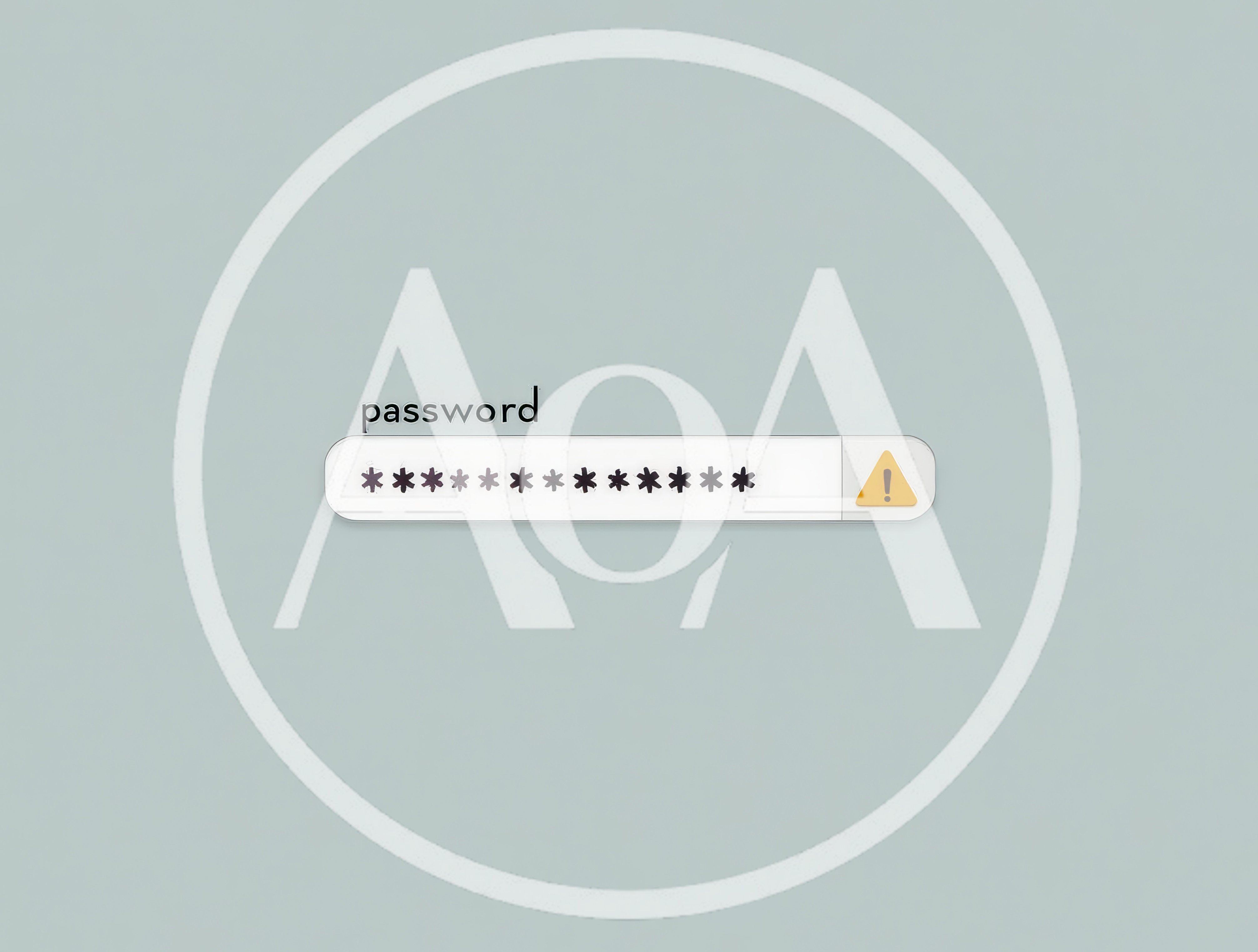 Password Input Field With Warning Icon