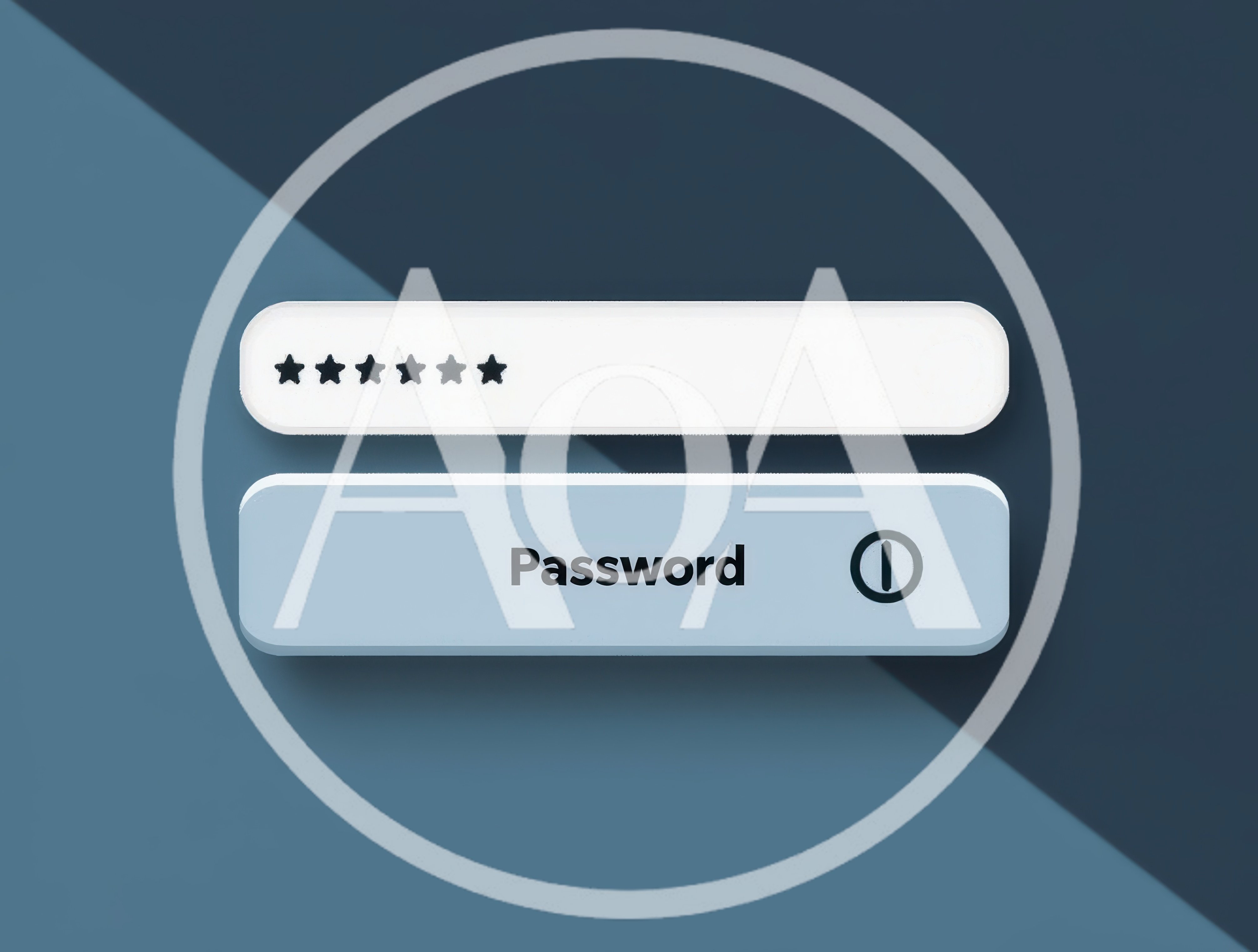 Digital Password Input Field On Dark Background