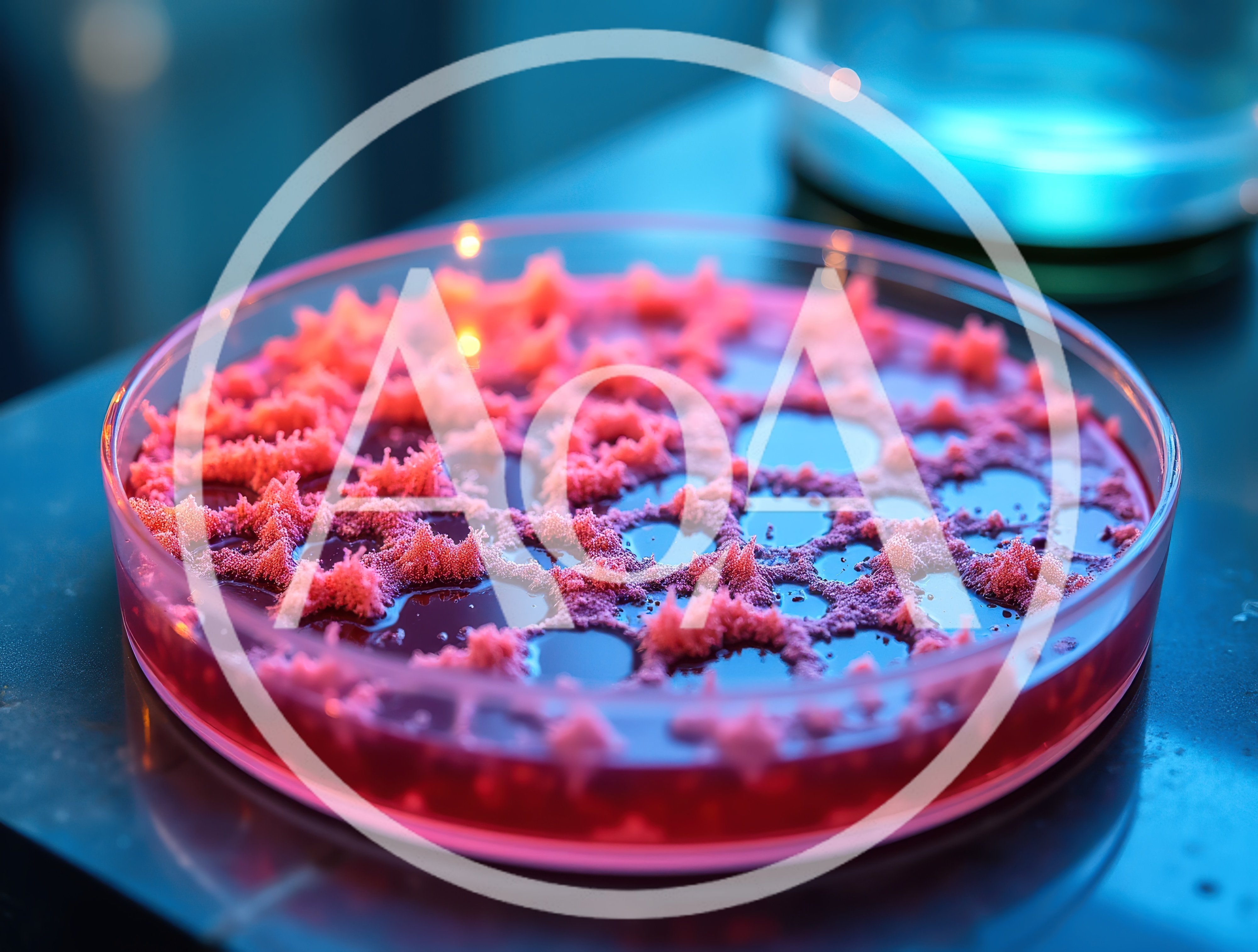 Bacterial Culture Growth In A Laboratory Petri Dish