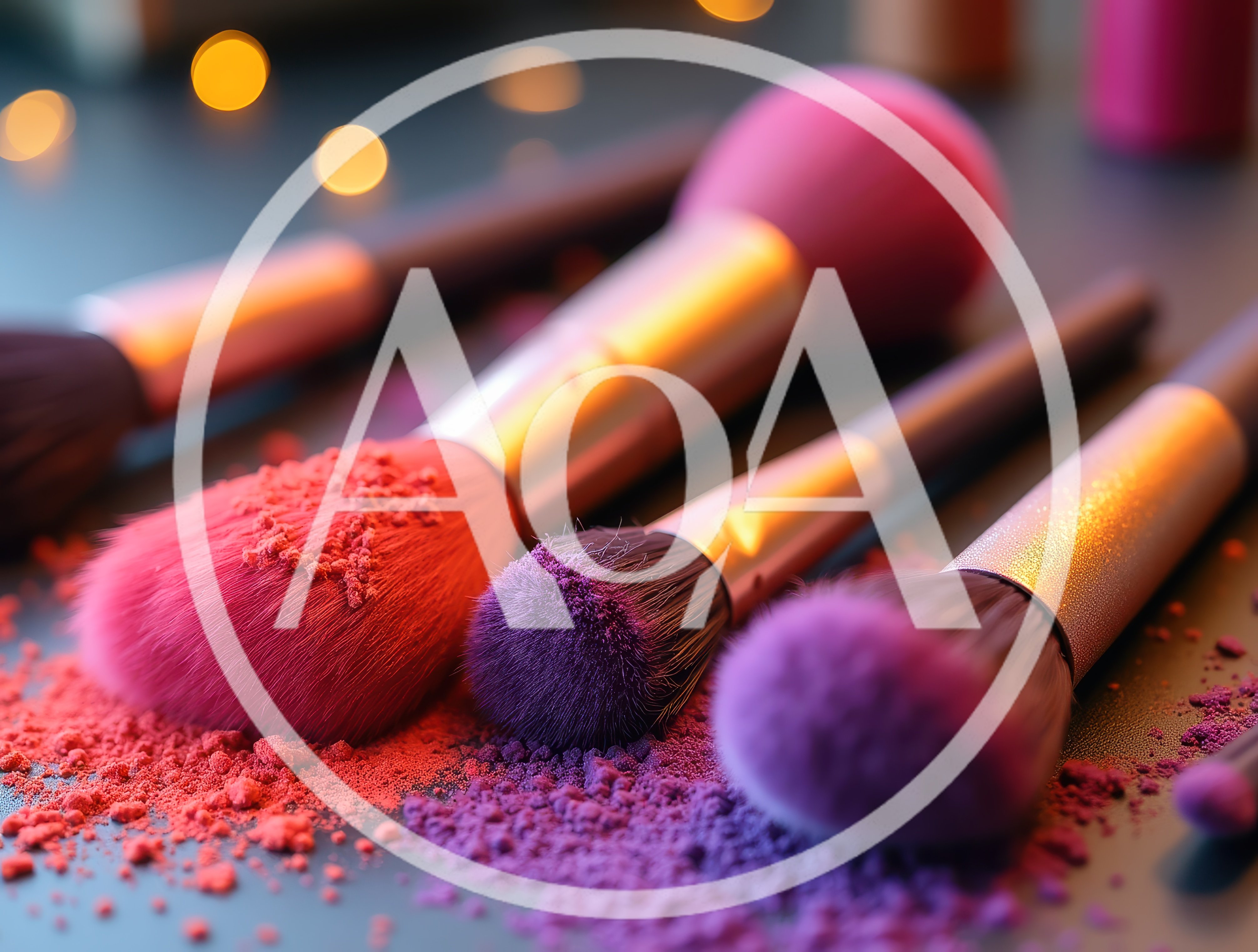 Professional Makeup Brushes With Loose Cosmetic Powder