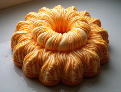 Intricate Swirled Bundt Cake With Creamy Glaze