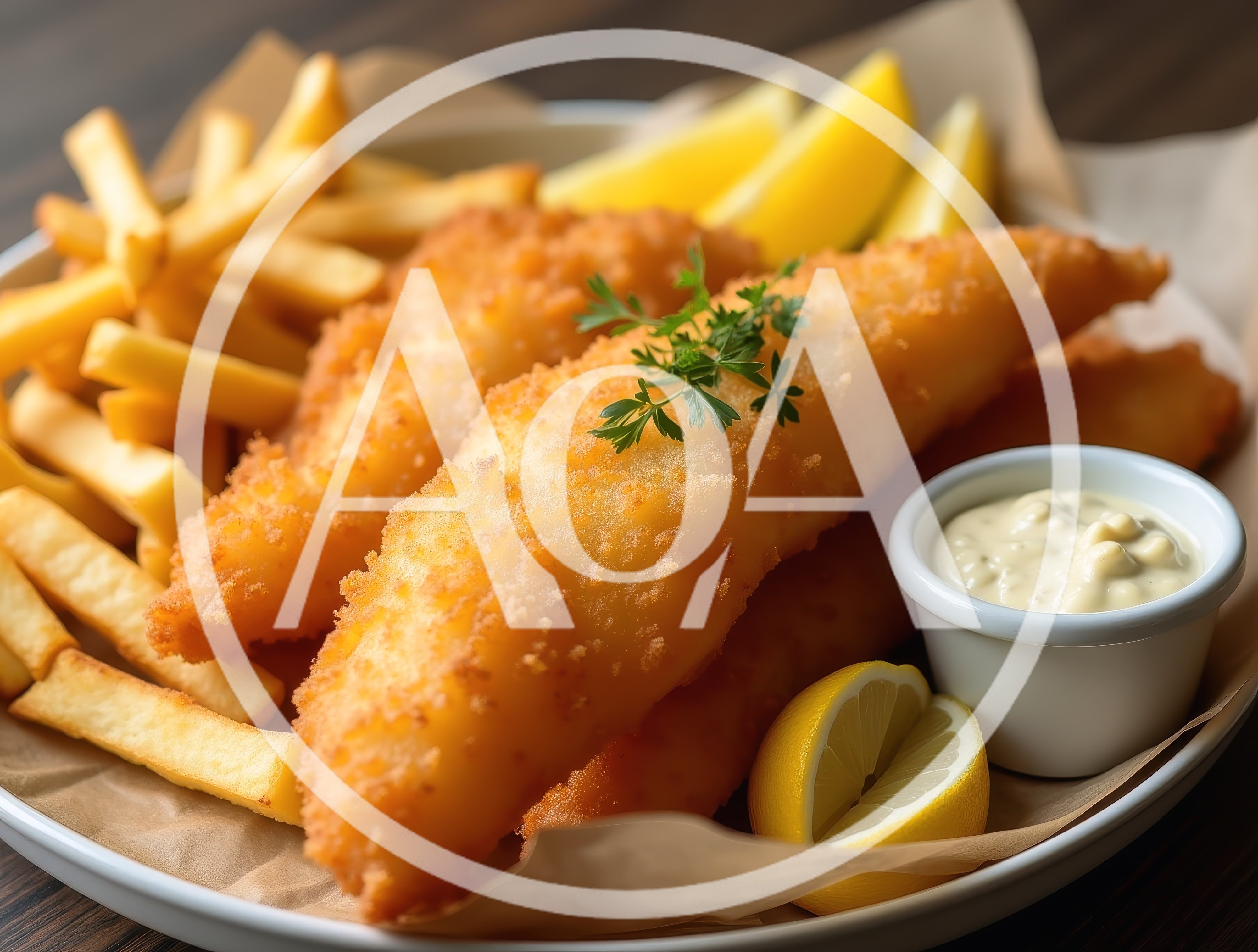 Crispy Battered Fish and Chips with Tartar Sauce