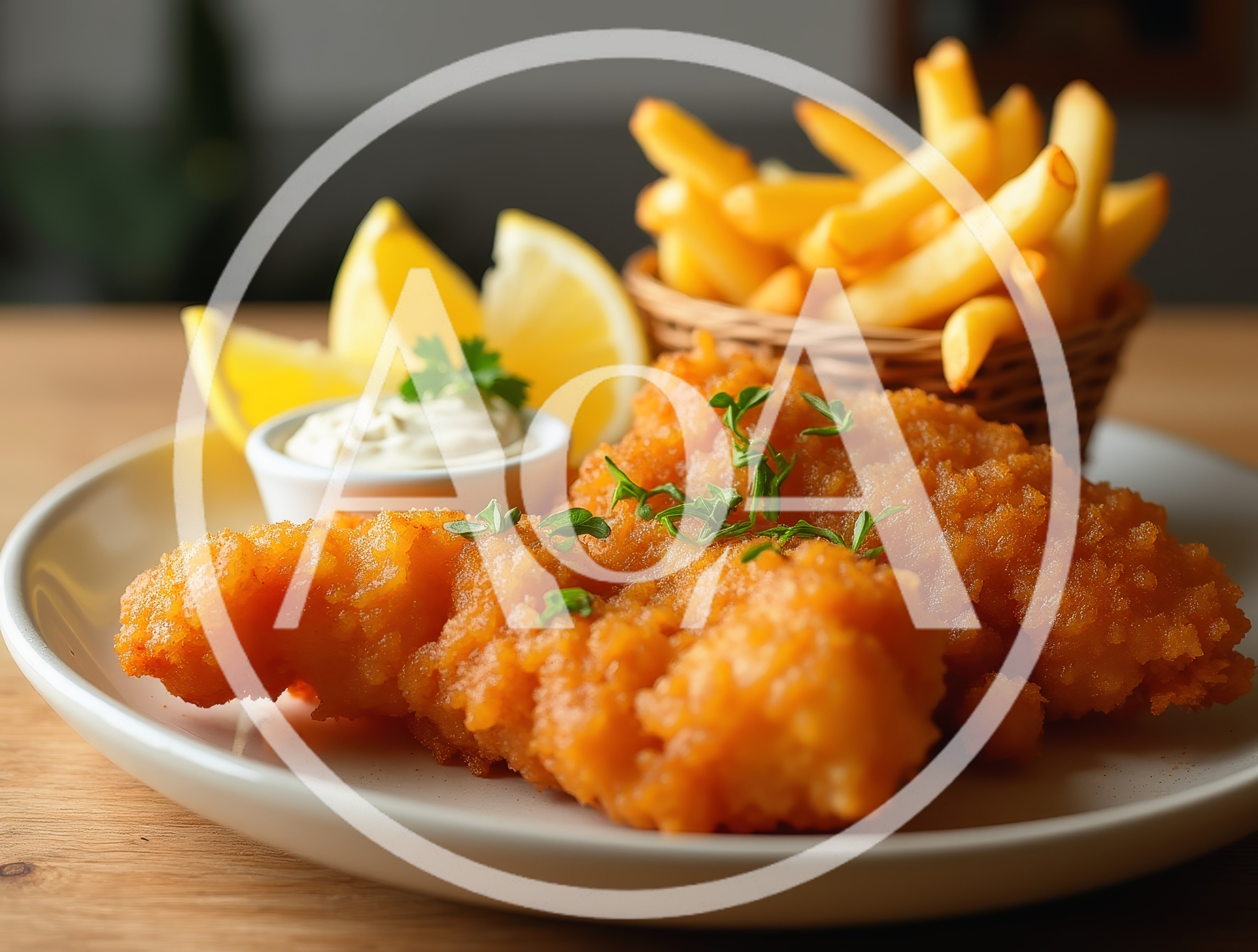 Crispy Fried Fish Fillets With French Fries