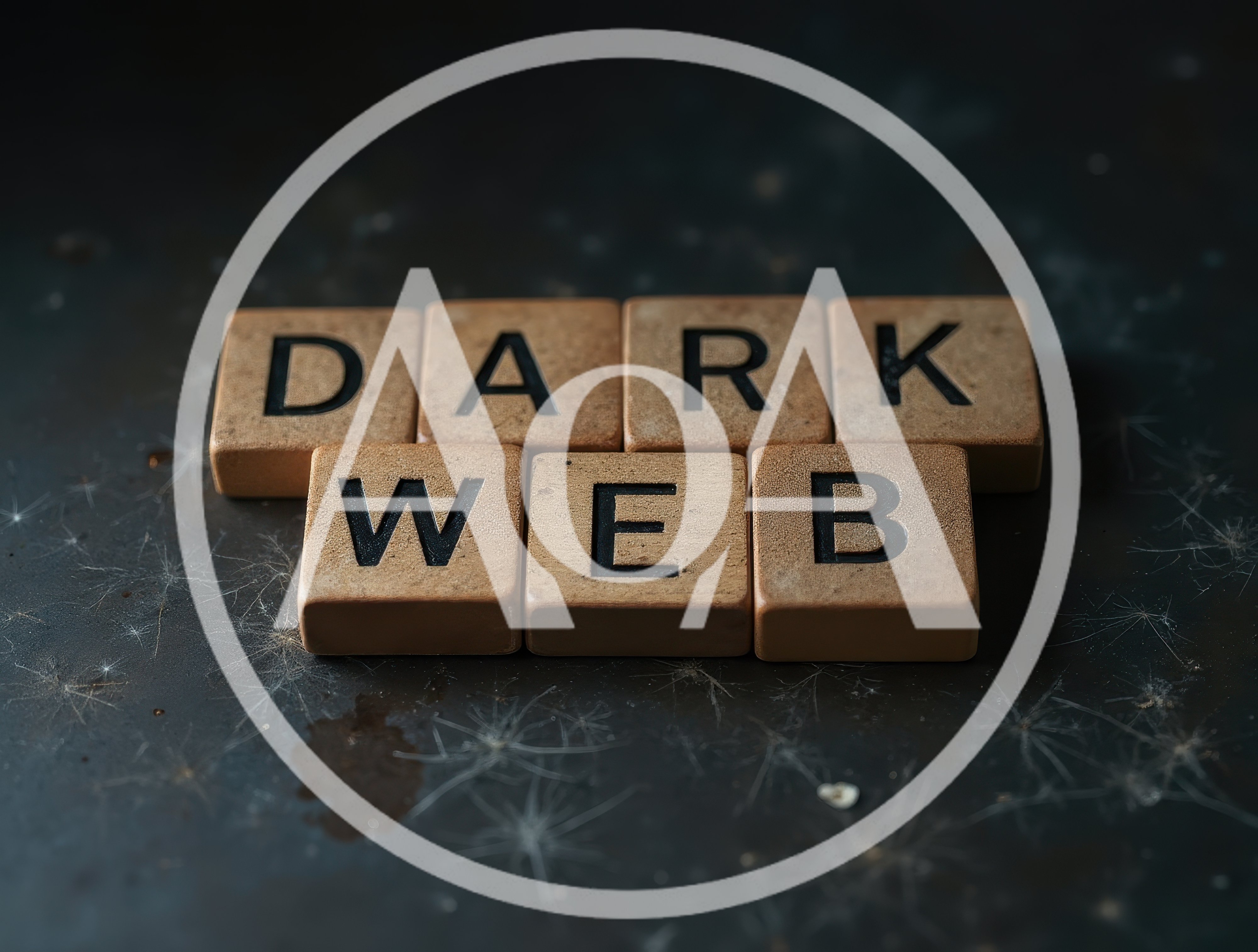 Dark Web Text Spelled Out With Wooden Letter Tiles