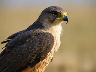 Close Up Portrait Of A Peregrine Falcon