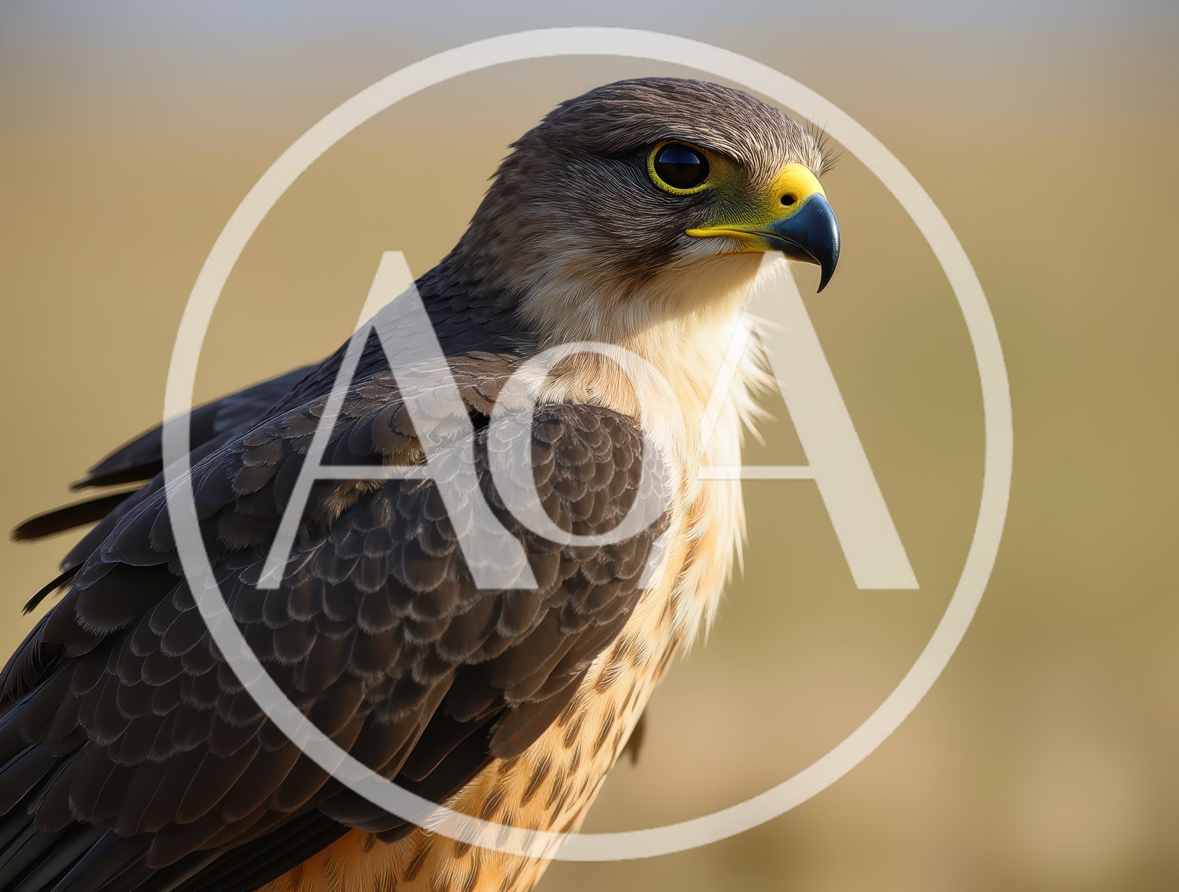 Close Up Portrait Of A Peregrine Falcon