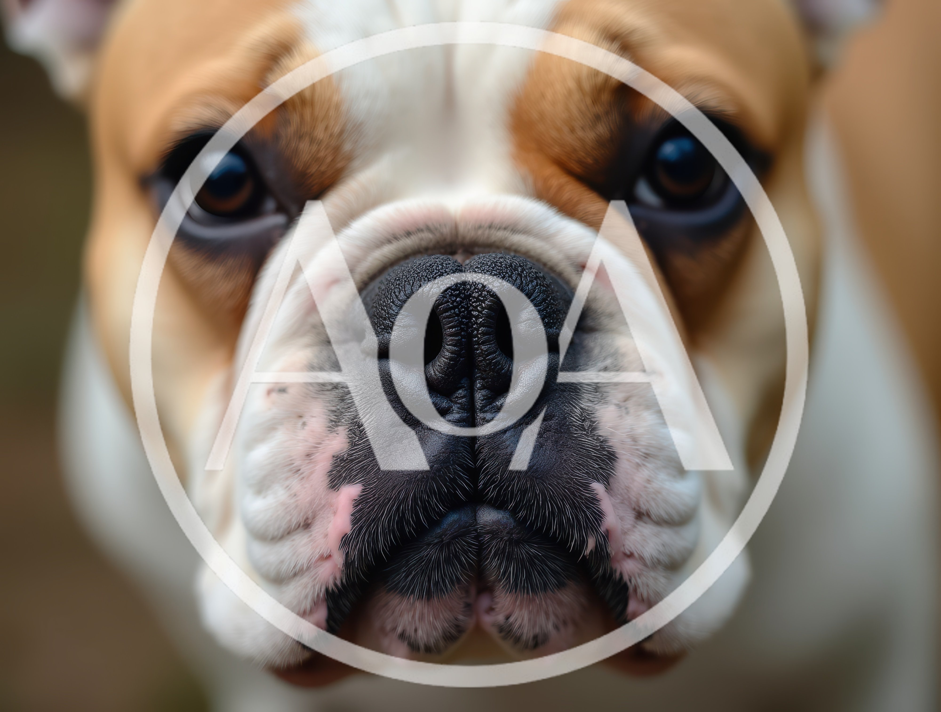 Close Up Portrait Of An English Bulldog