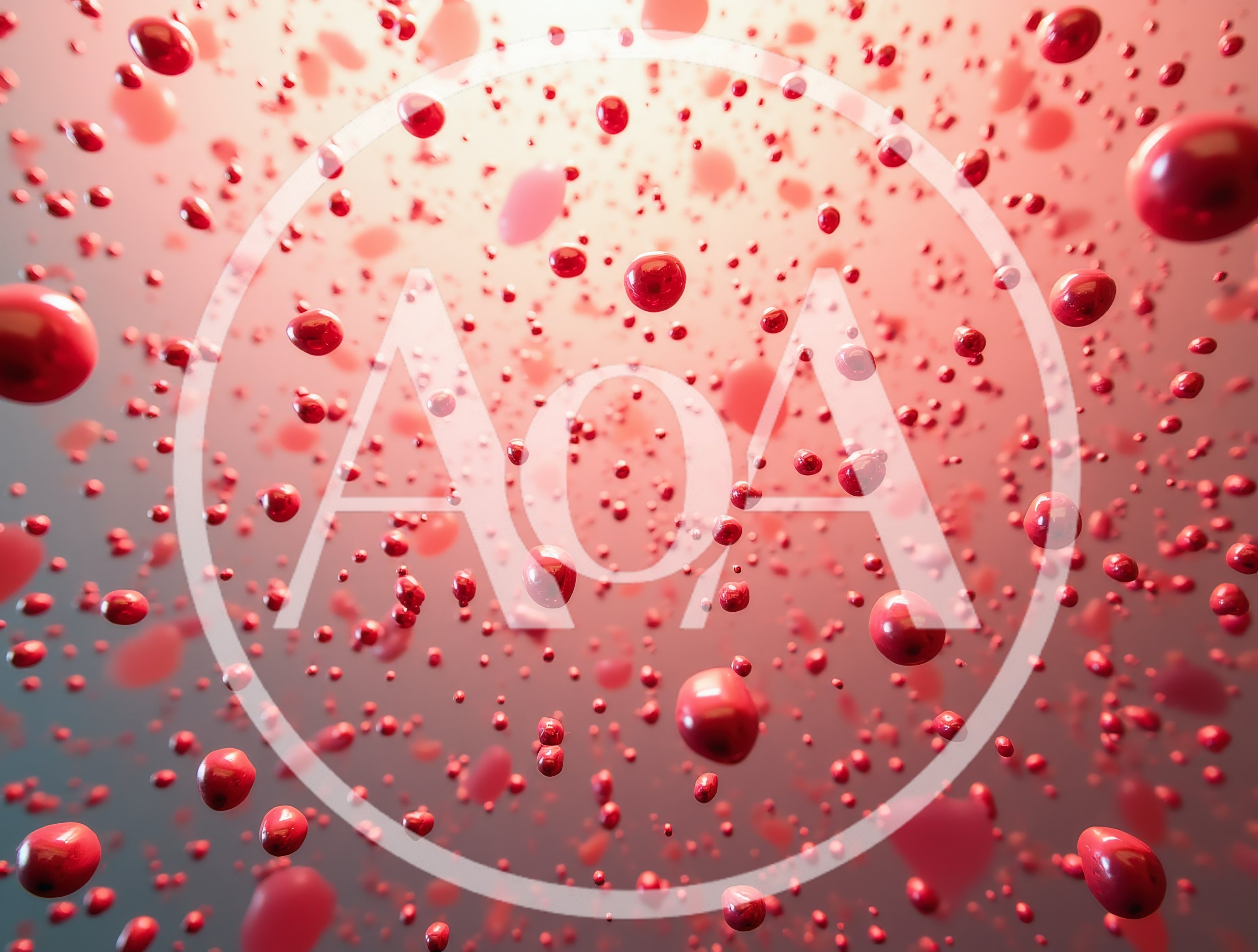 Abstract Floating Red Spheres In Motion