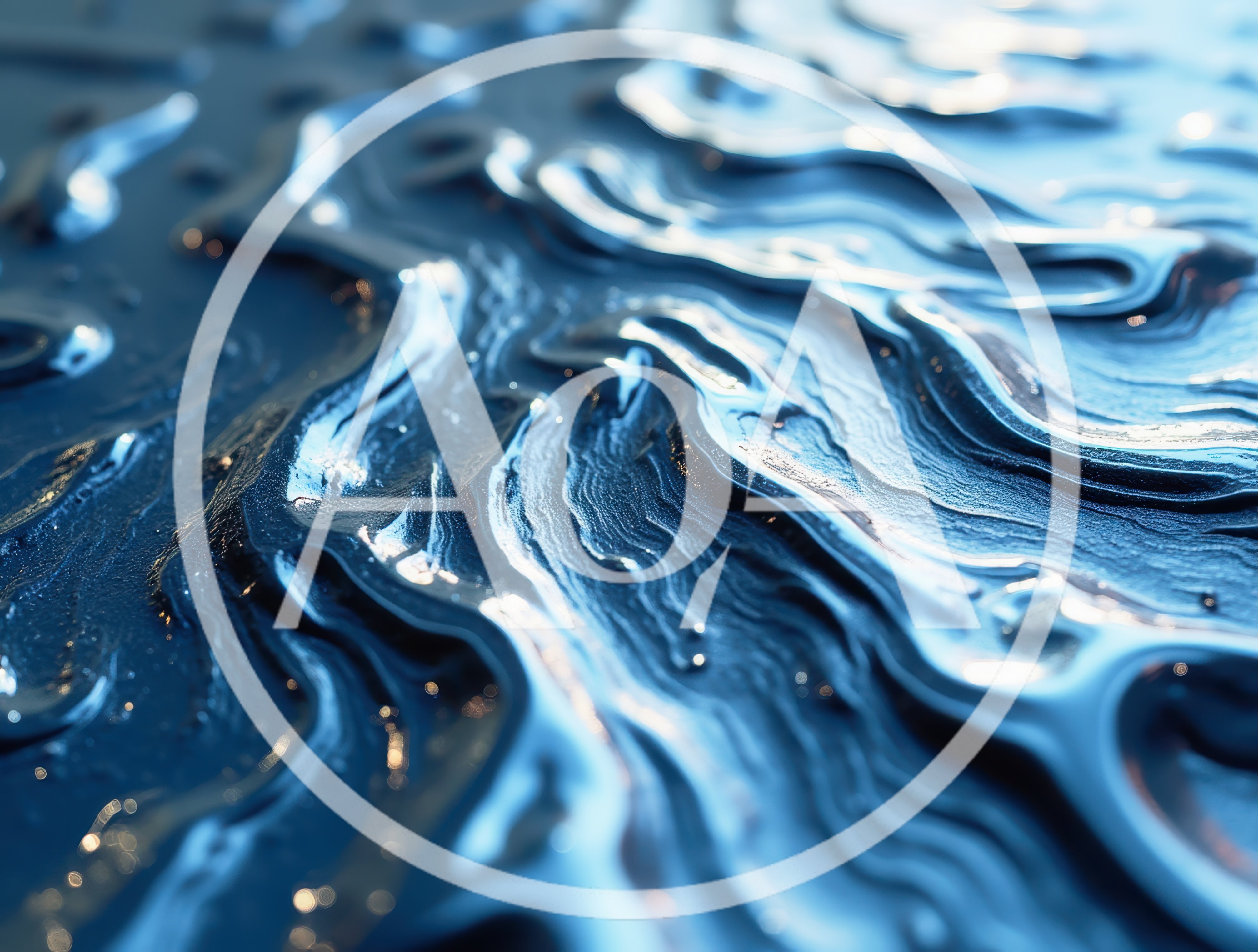 Abstract Liquid Metal Surface With Rippling Waves