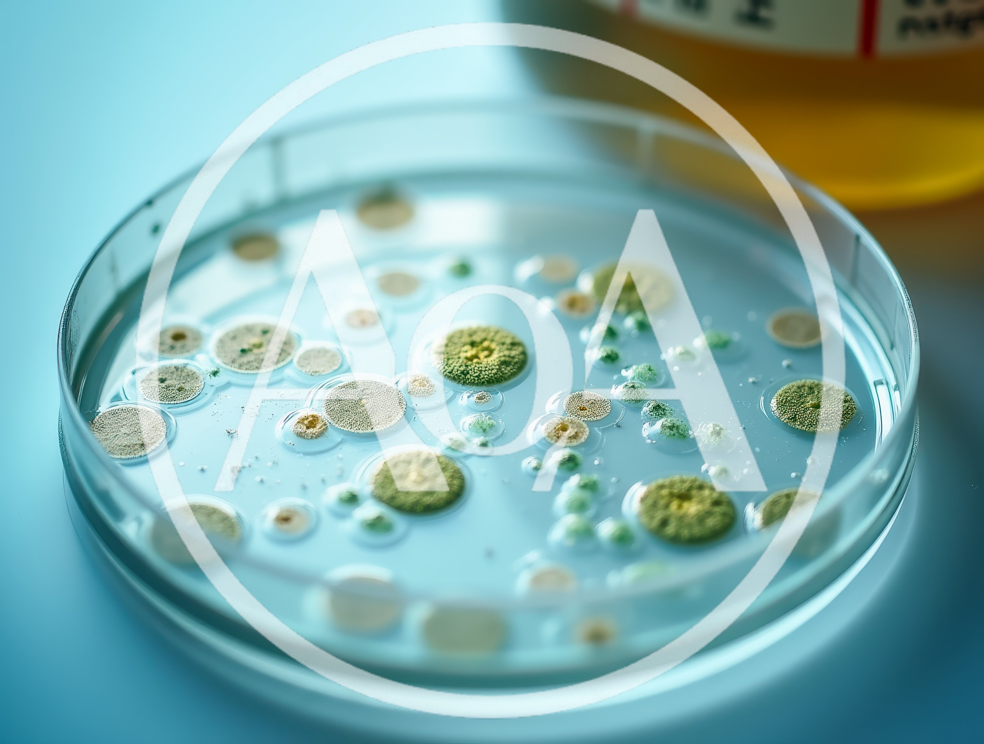 Microbial Colonies Growing In A Laboratory Petri Dish
