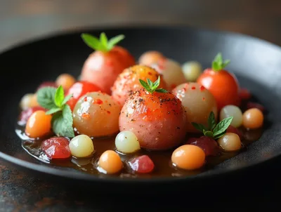 Gourmet Fruit Salad With Mint And Spices