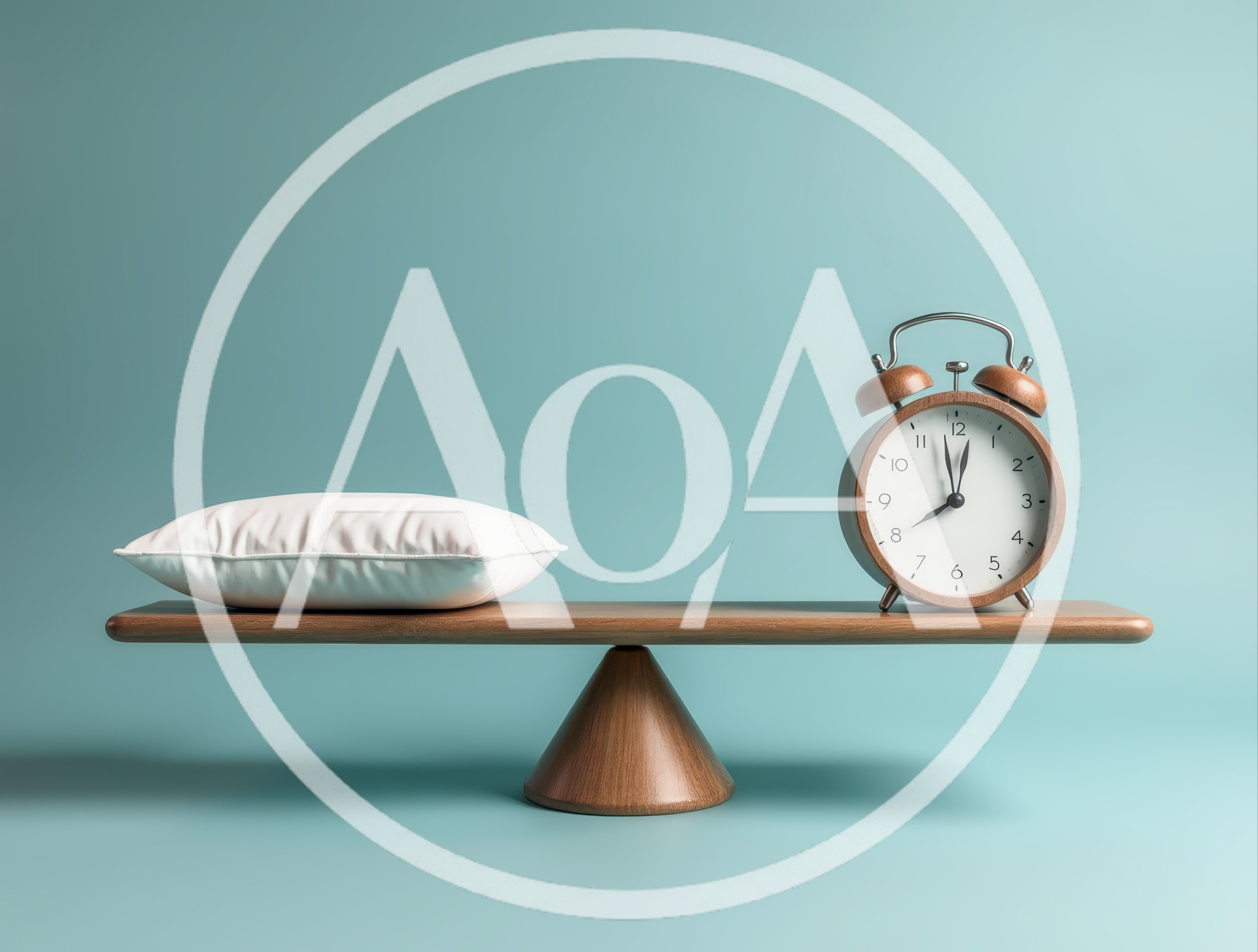 Pillow and Alarm Clock Balanced on a Seesaw