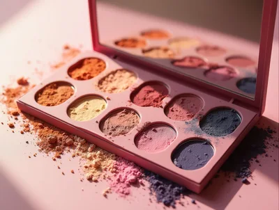 Makeup Eyeshadow Palette With Loose Powder Spillage