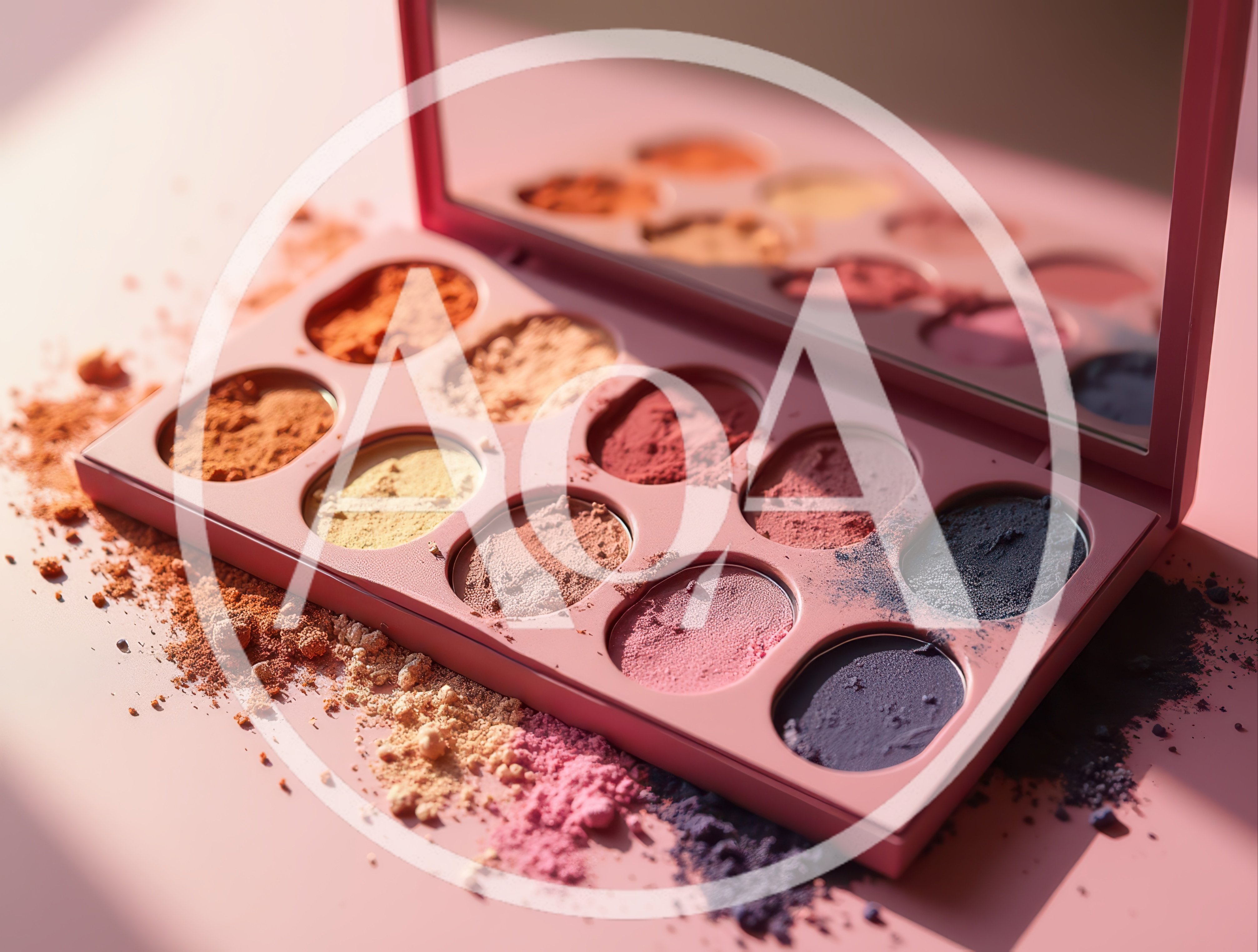 Makeup Eyeshadow Palette With Loose Powder Spillage