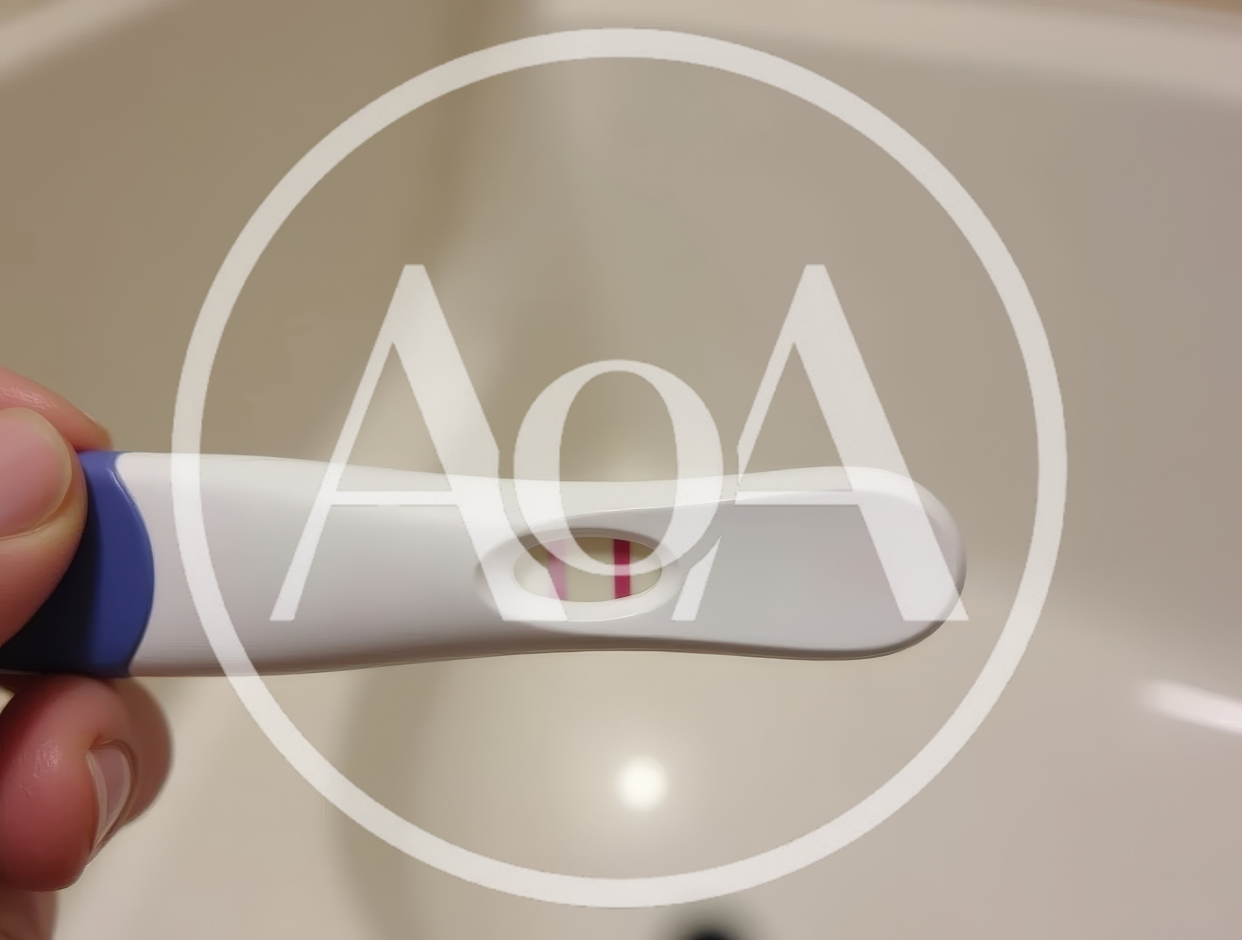 Positive Pregnancy Test Held In Hand