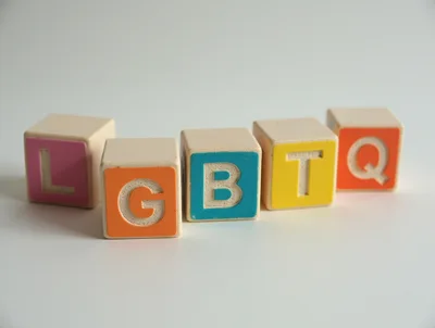 LGBTQ Letters On Wooden Blocks