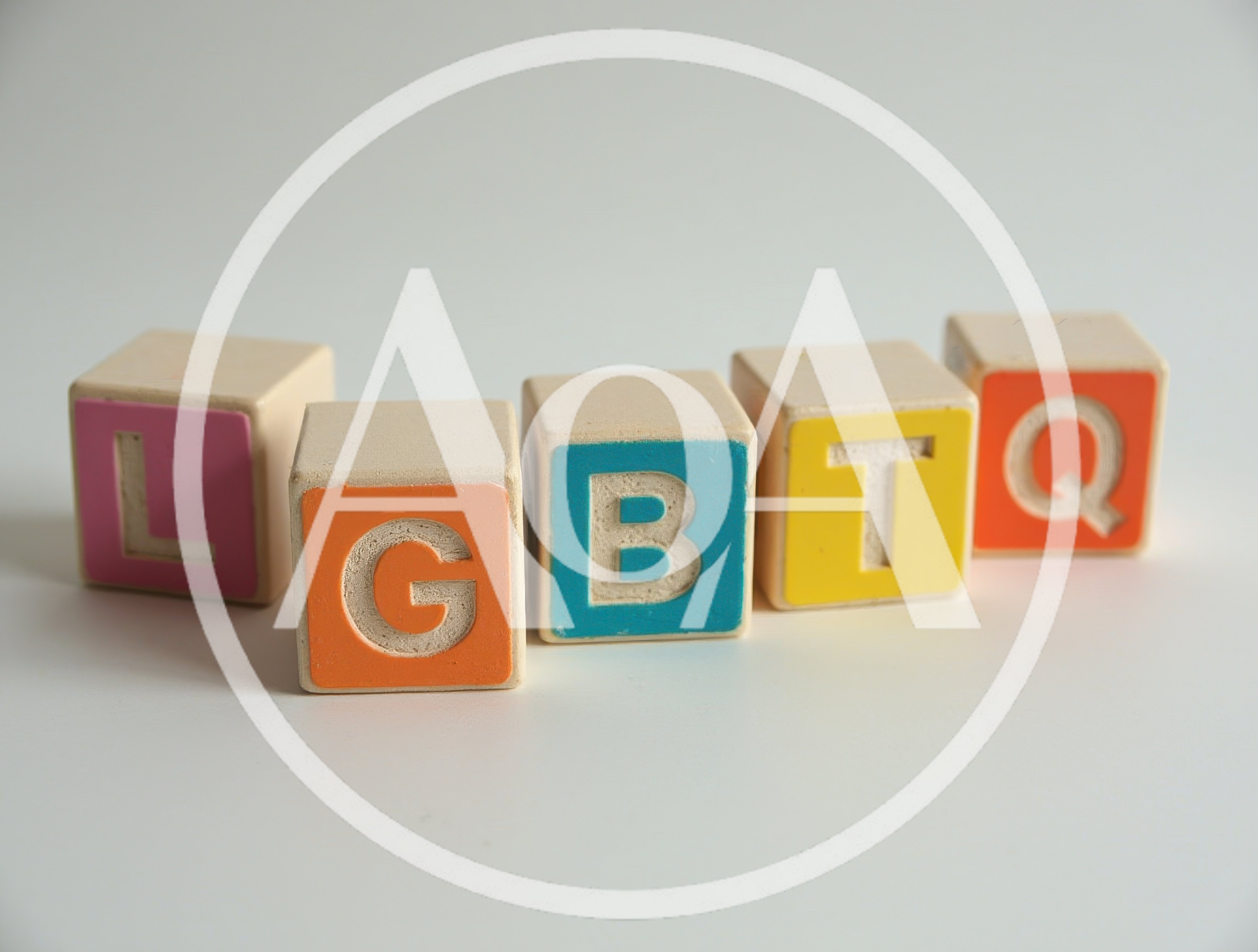 LGBTQ Letters On Wooden Blocks