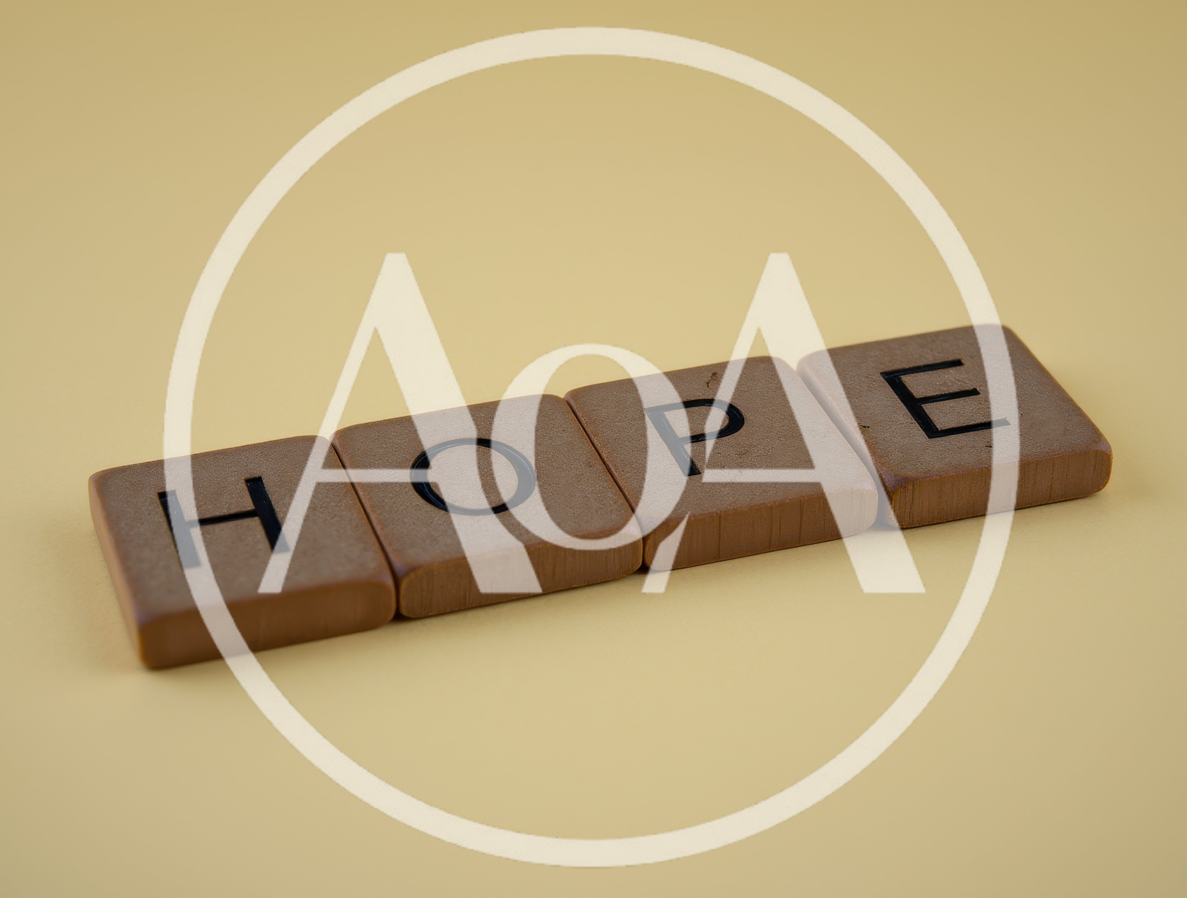 Wooden Scrabble Tiles Spelling The Word Hope