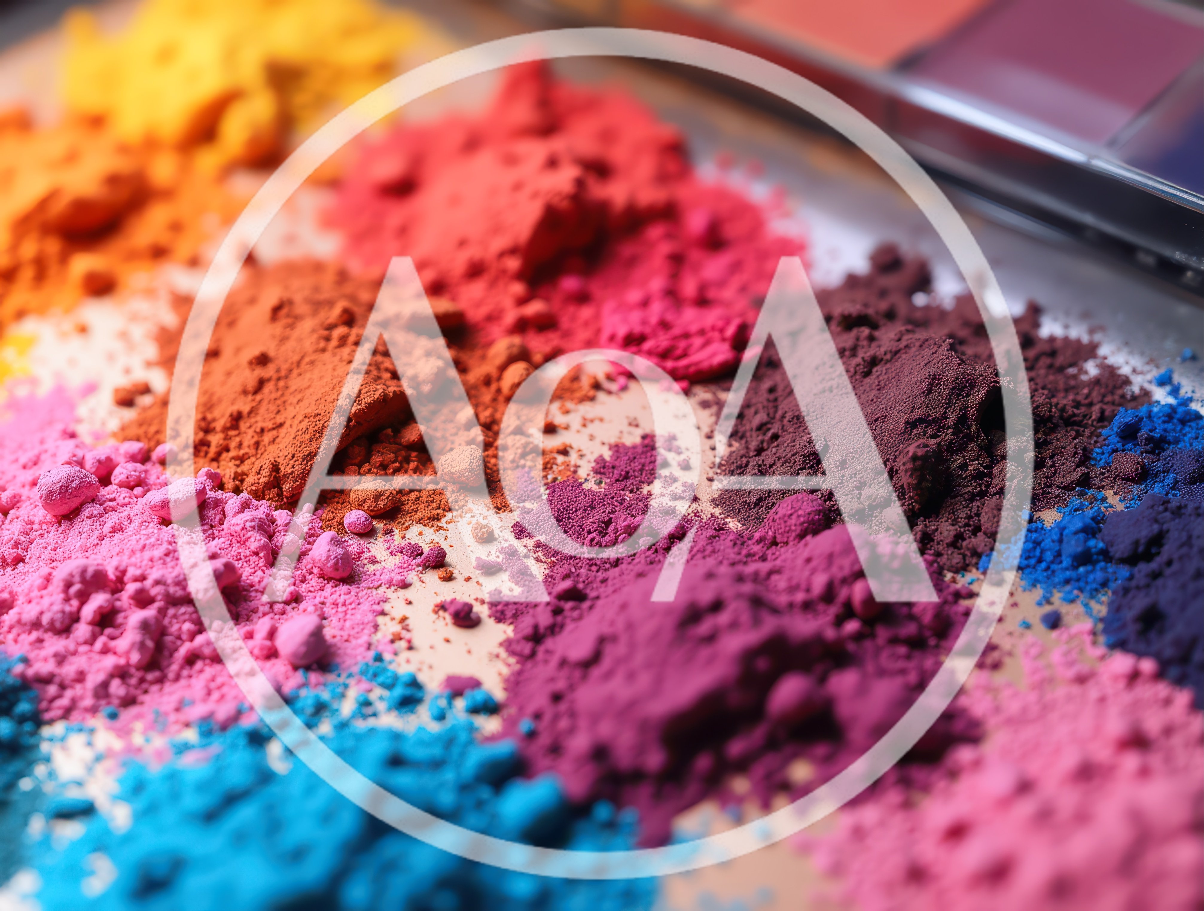 Vibrant Piles Of Loose Cosmetic Pigment Powder