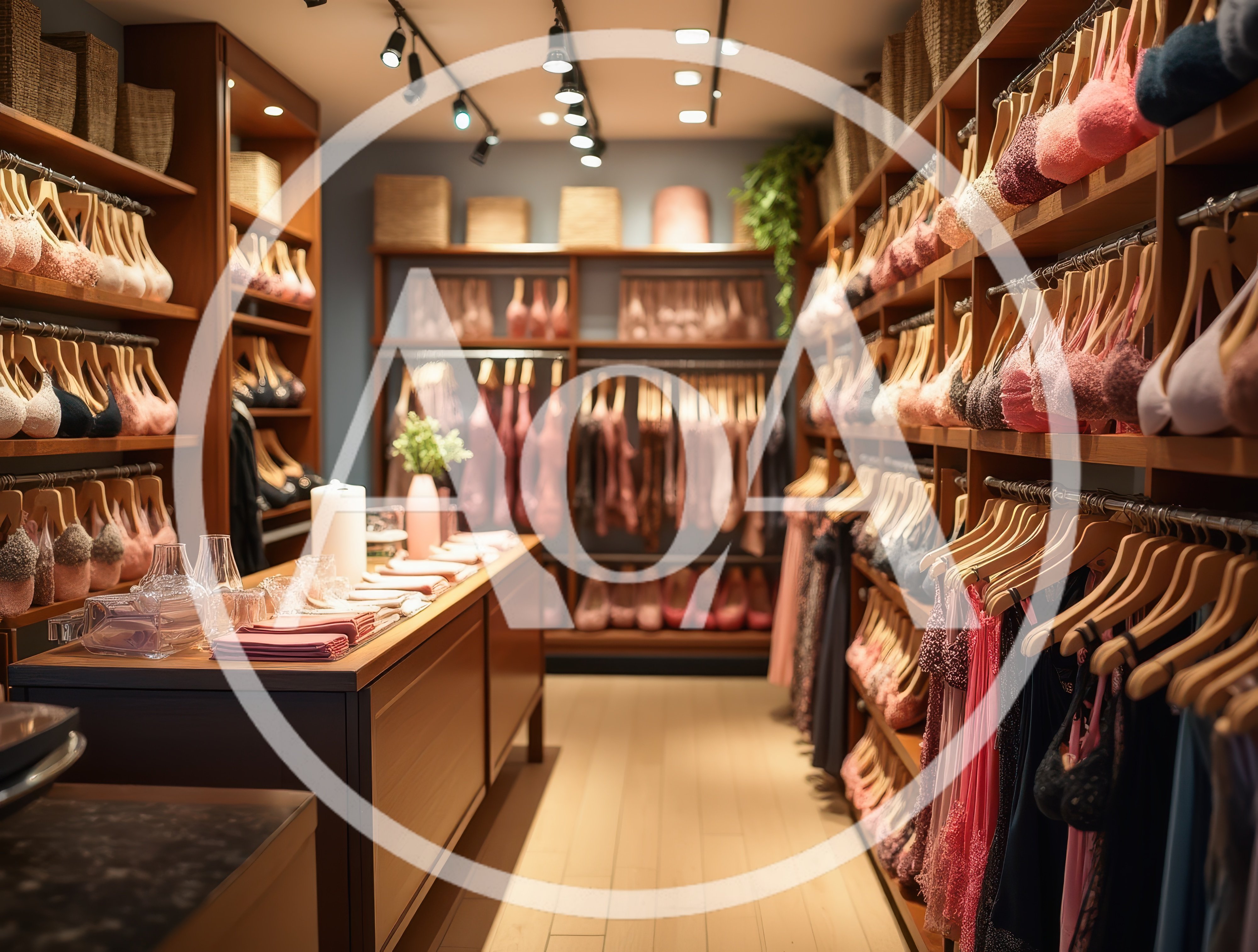 Organized Lingerie Boutique Interior Display
