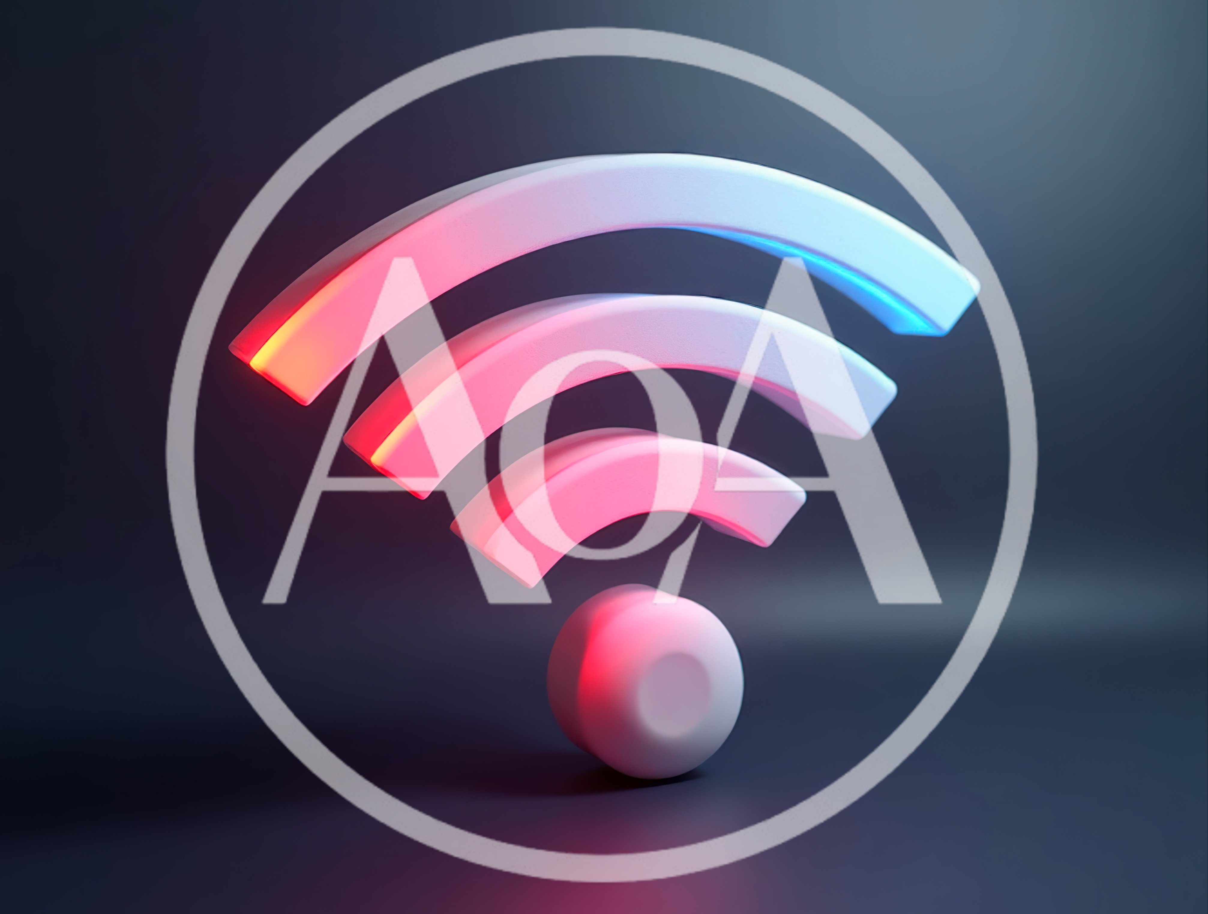 3D Rendered Neon Wi-Fi Symbol Icon