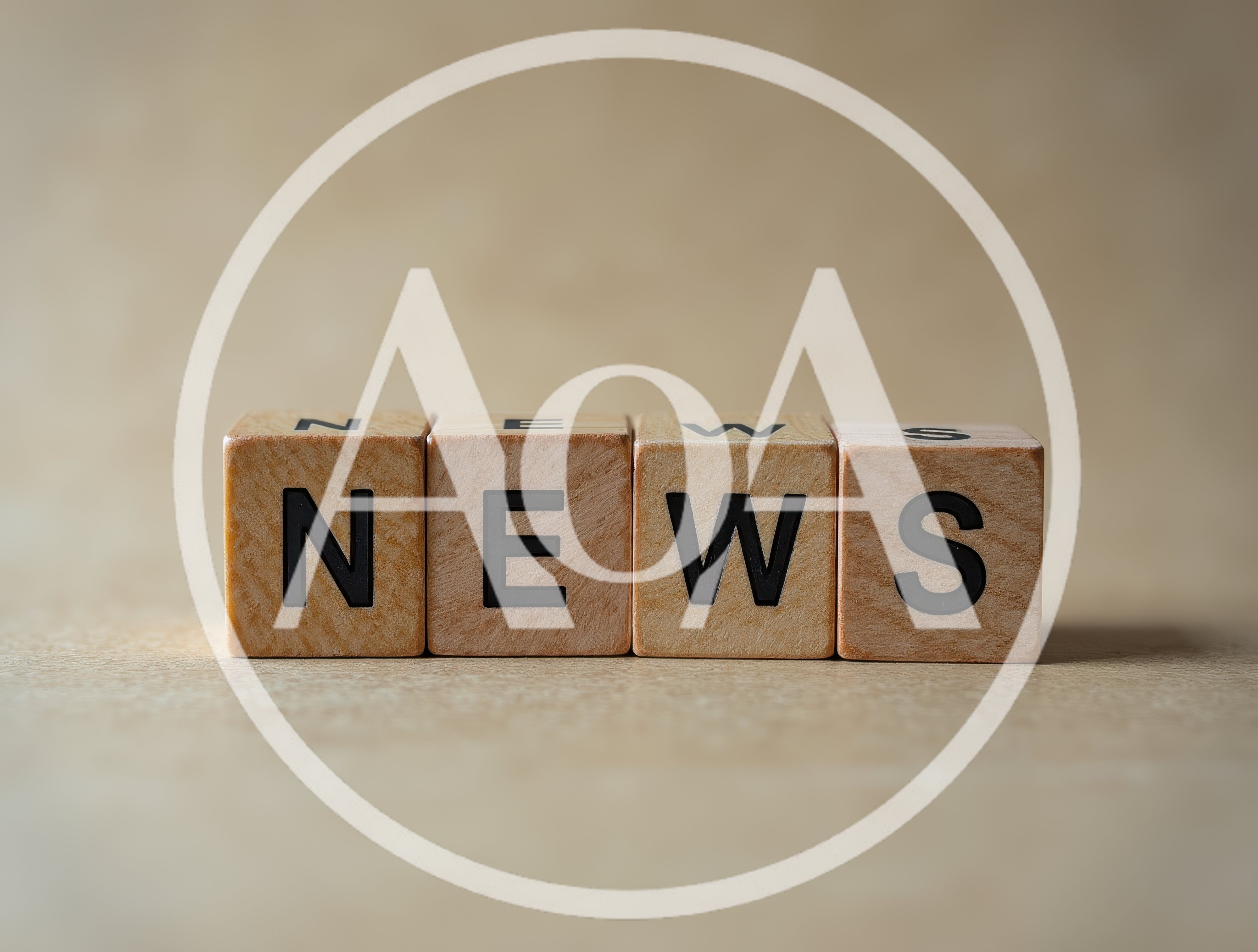 Wooden Blocks Spelling The Word News