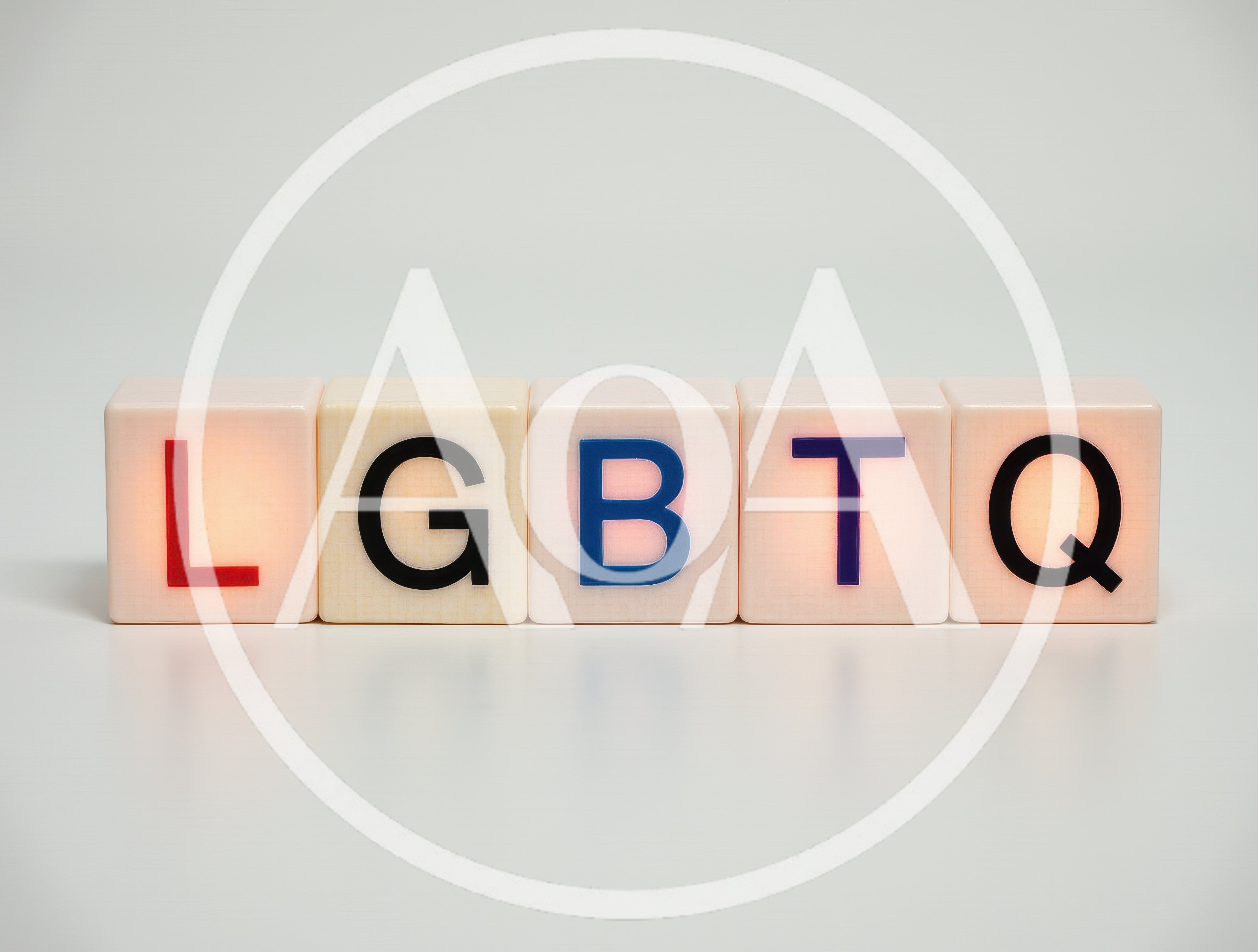LGBTQ Letters On Illuminated Light Up Cubes