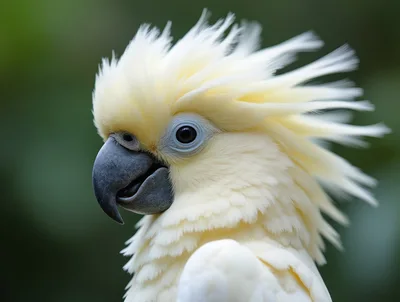 Close Up Portrait Of A White Cockatoo