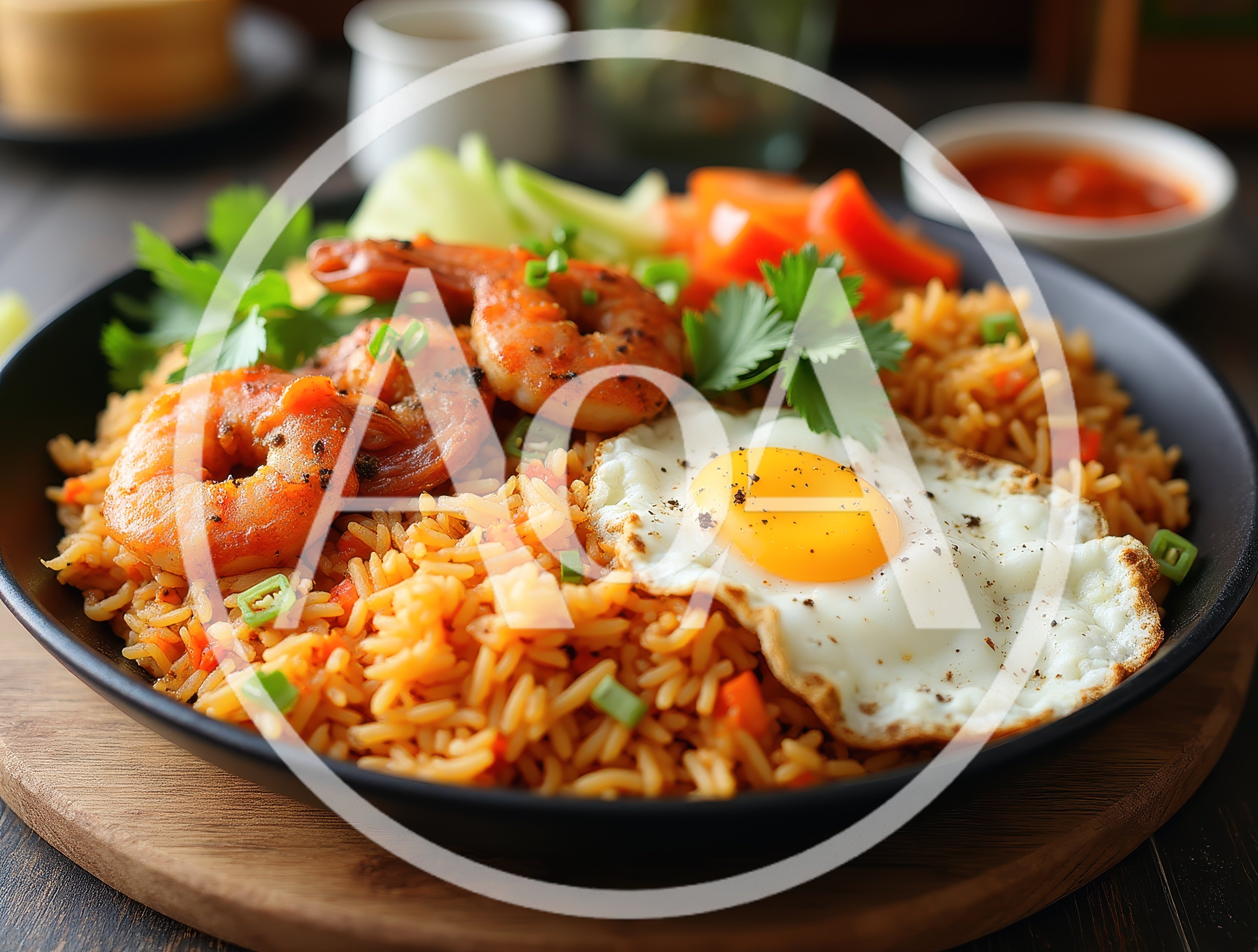 Shrimp Fried Rice With Fried Egg
