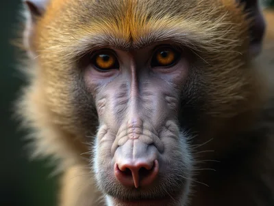 Close Up Portrait Of A Mandrill Monkey