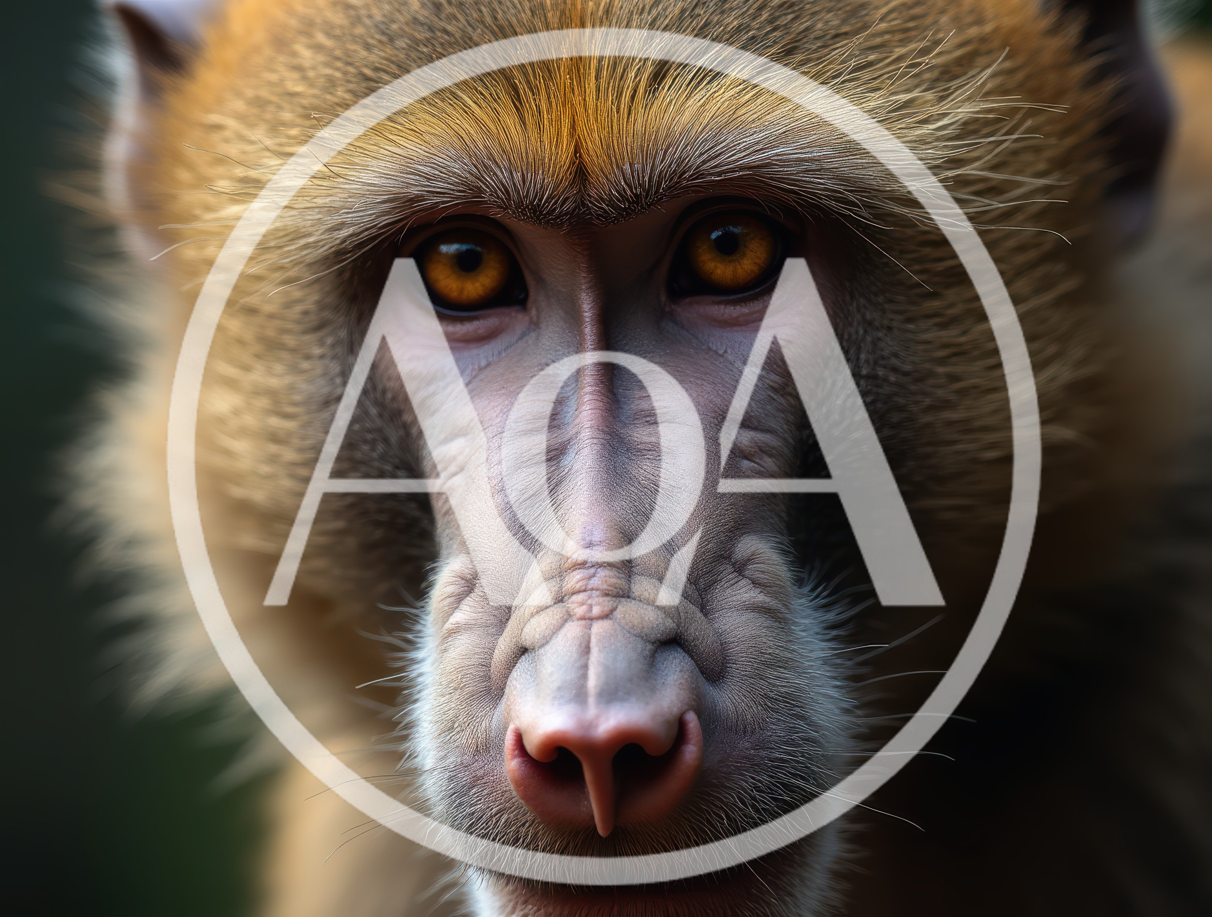 Close Up Portrait Of A Mandrill Monkey