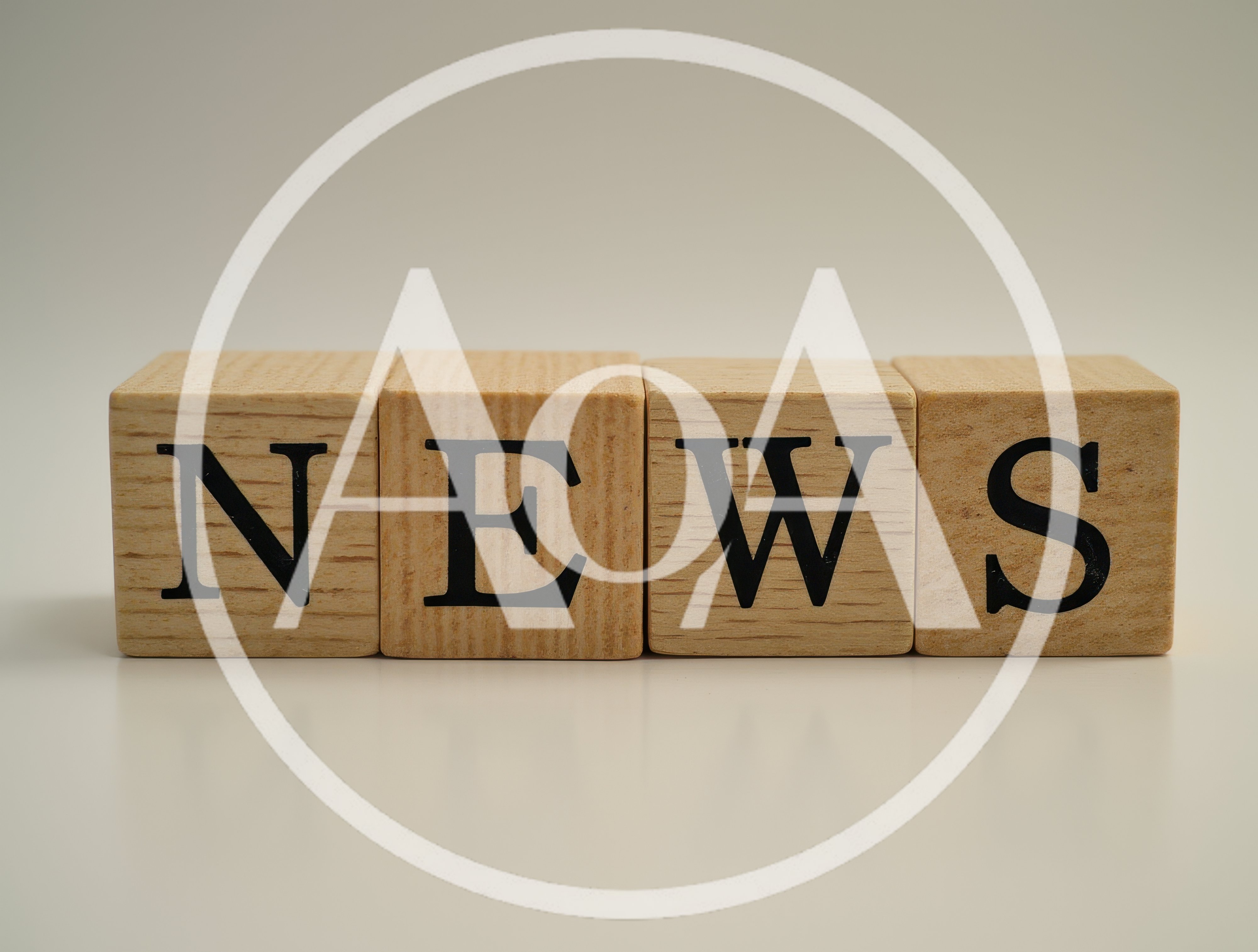 Wooden Blocks Spelling The Word News