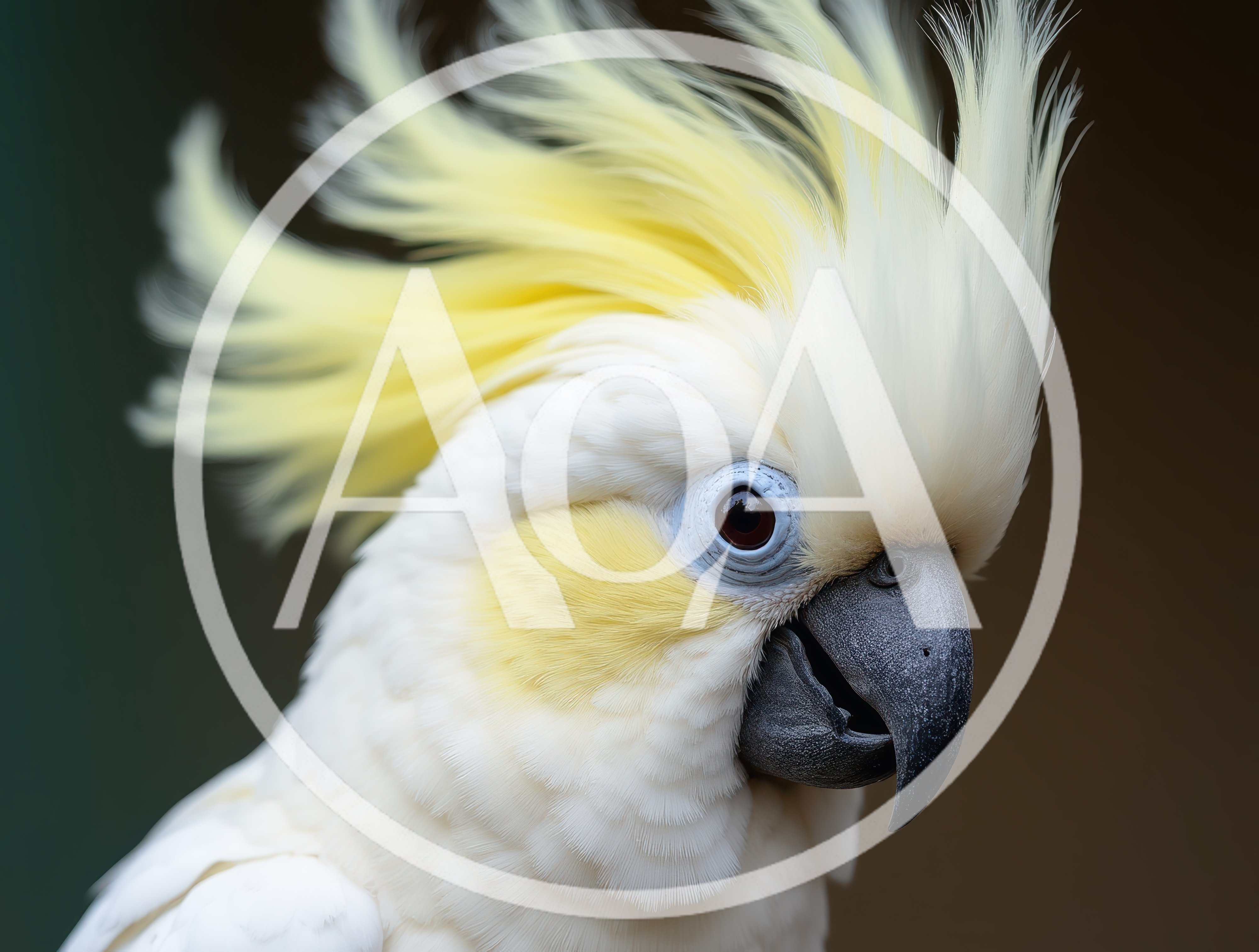 Close Up Portrait Of A Sulphur Crested Cockatoo